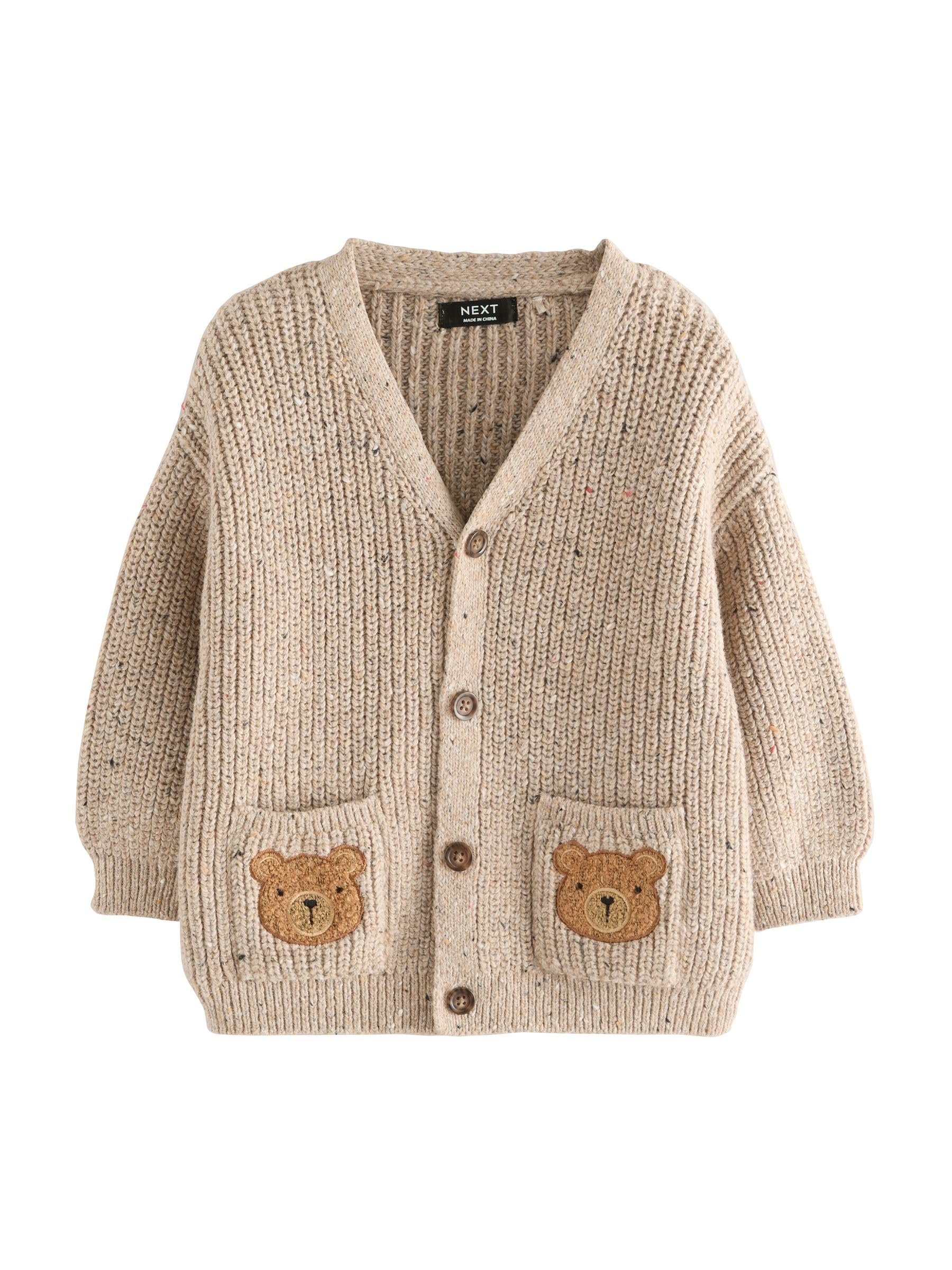 NEXT Jungen Standard Strickjacke aus 100% Baumwolle mit Figuren 62-122