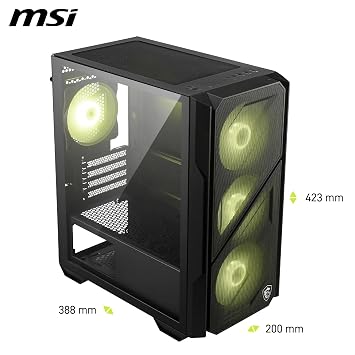 Msi Mag Forge M110r Airflow Temperlİ Cam 3x120mm 1x120mm Argb Fan Matx Gamİng Bİlgİsayar Kasasi