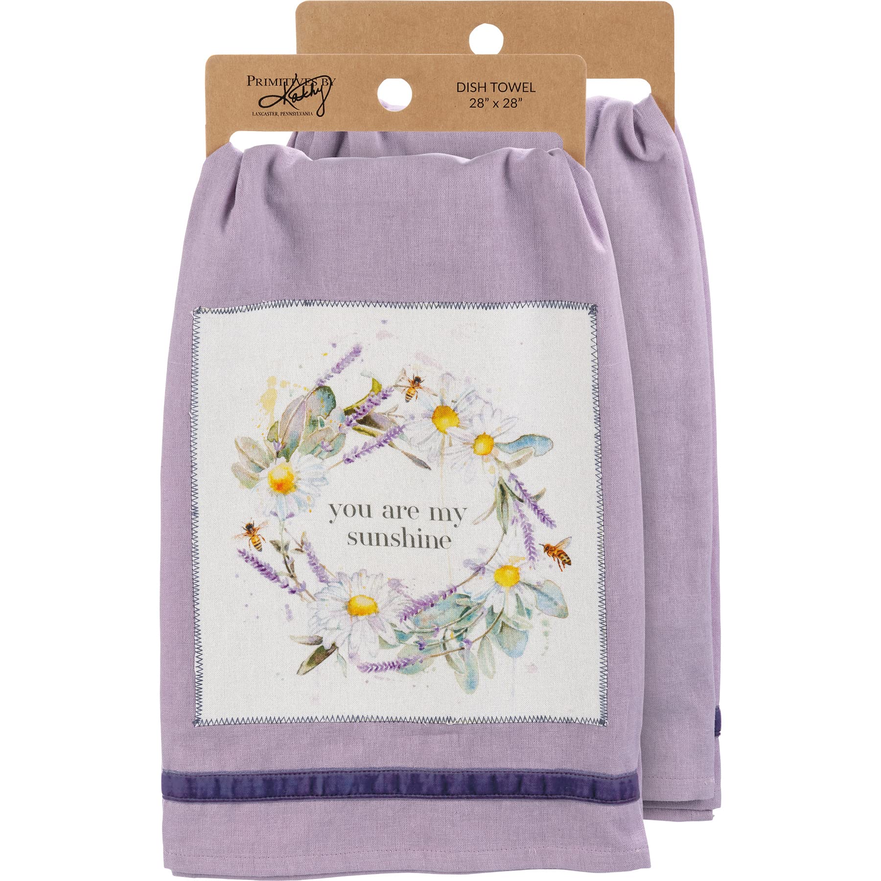 Serviette de cuisine You are My Sunshine Primitives by Kathy en coton