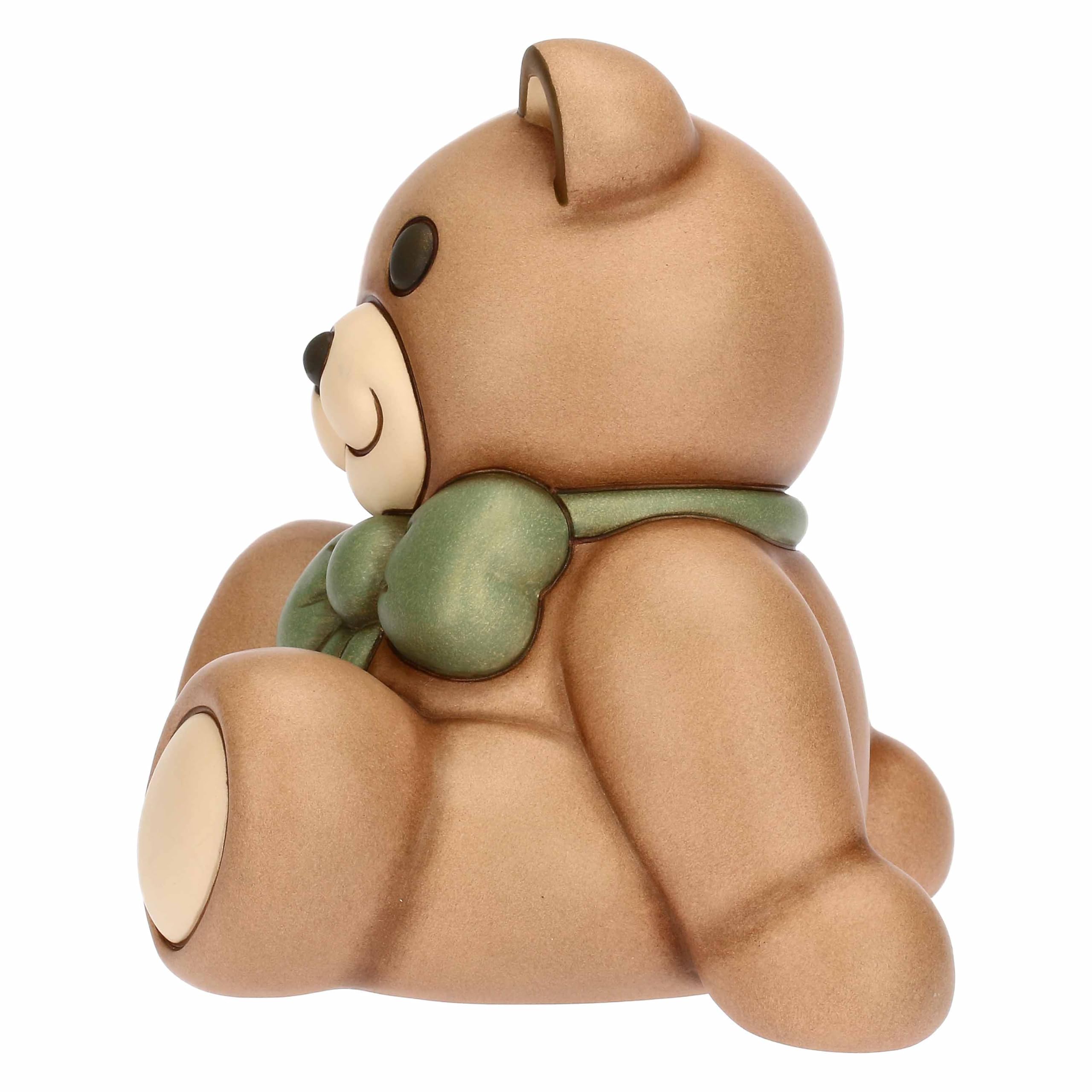 Thun Teddy con Fiocco, Grande, Ceramica, Collezione Altro novità 2025, 16,9 x 15,1 x 17,3 cm