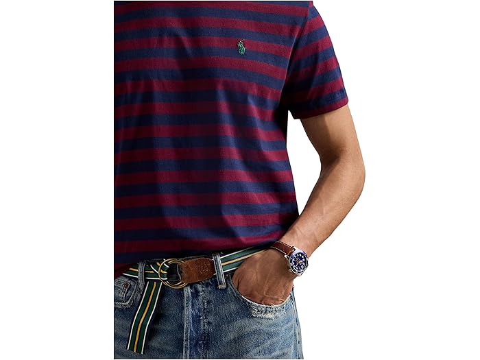 Short Sleeve Striped Crew Neck T-Shirt - Image 1