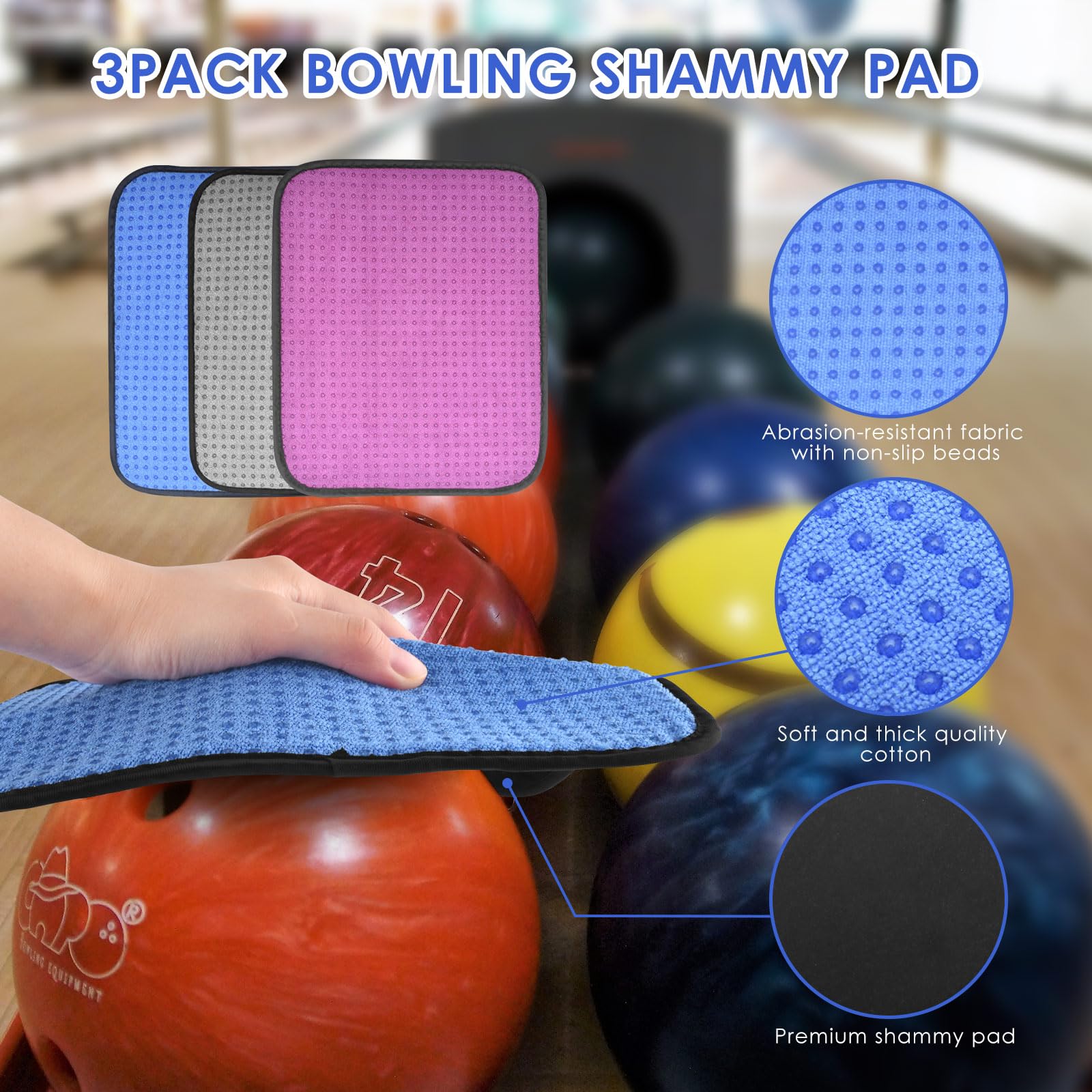 Bowlinghandtuch Shammy Pad - Bowlinghandtuch Mit Leicht Zu