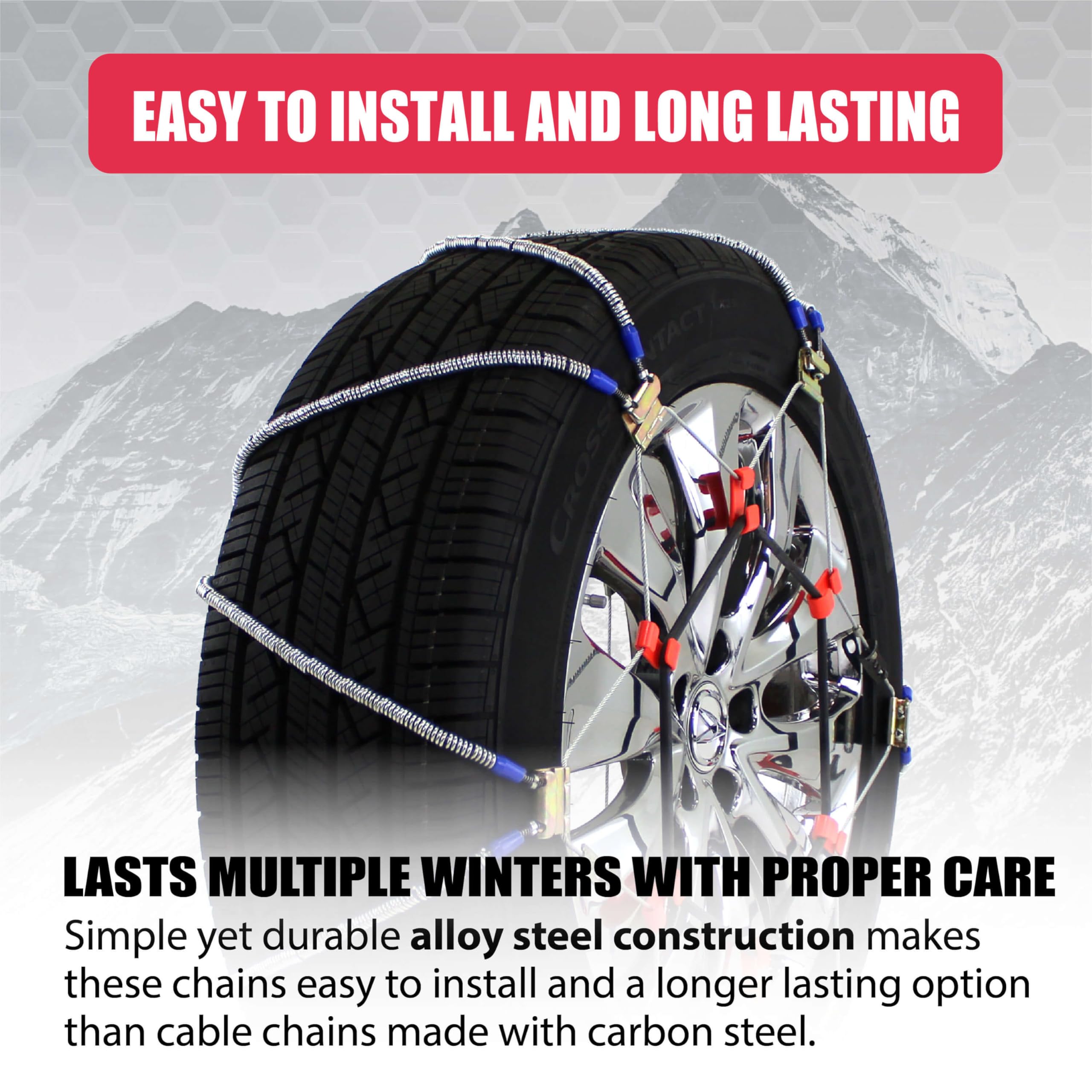 Amazon.com: Volt Premium Passenger Cable Tire Chains (QV343