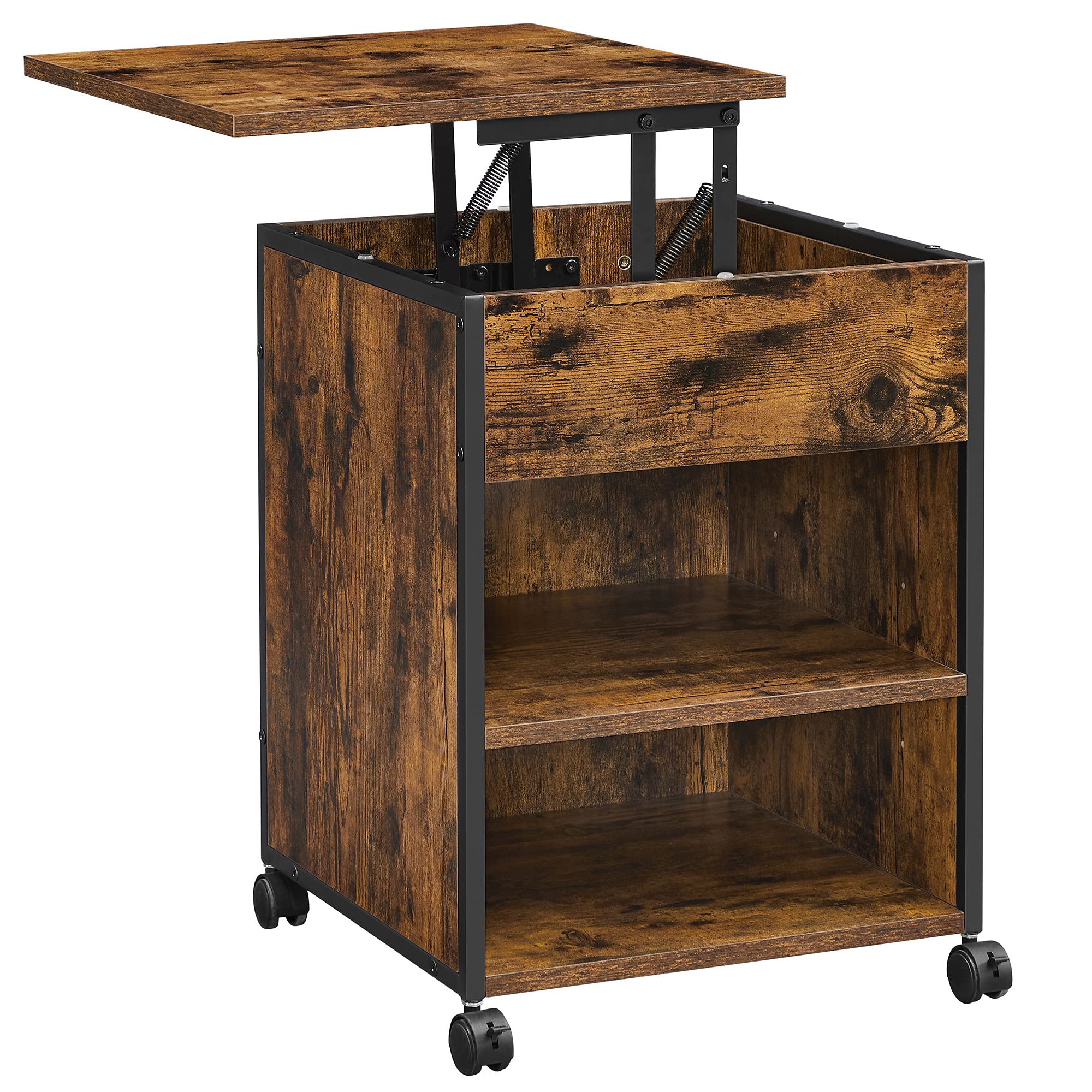 Buy VASAGLE Nightstand with Lifting Top, Height Adjustable End Table