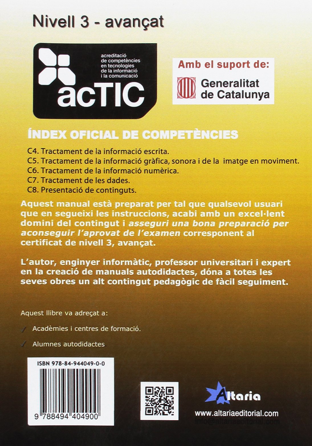 ACTIC 3: Qüestionaris de preguntes d'examen