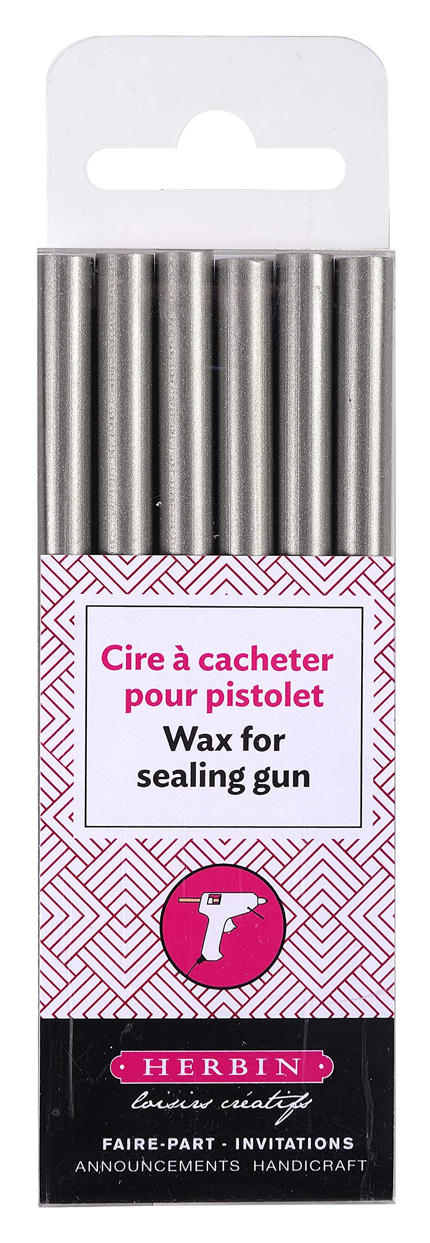 Herbin Glue Gun Wax - 4 3/4 Long - Silver