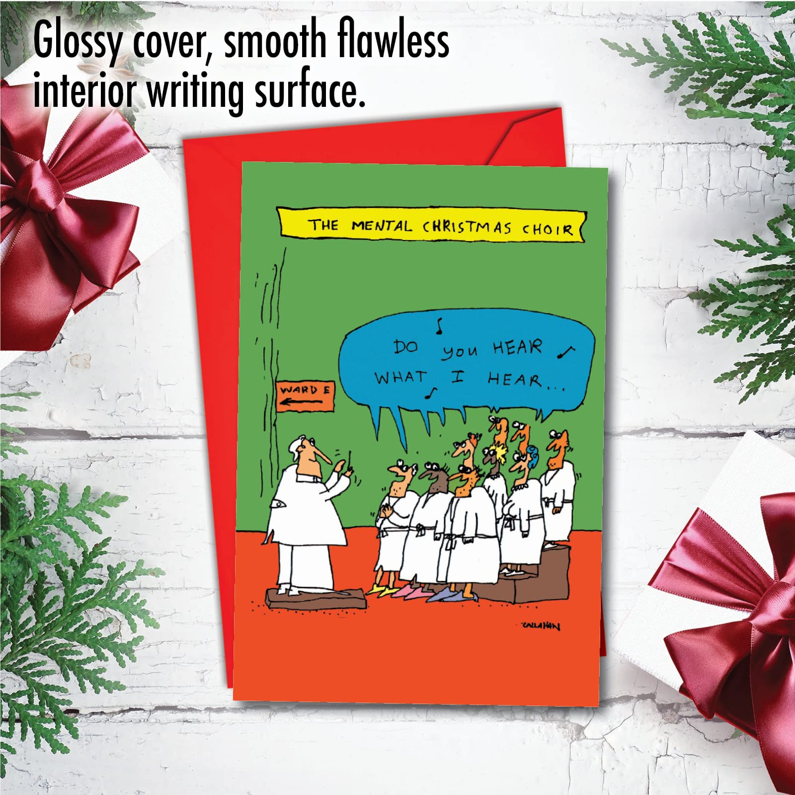 Amazon | NobleWorks 陽気なクリスマスグリーティングカード 5 x 7