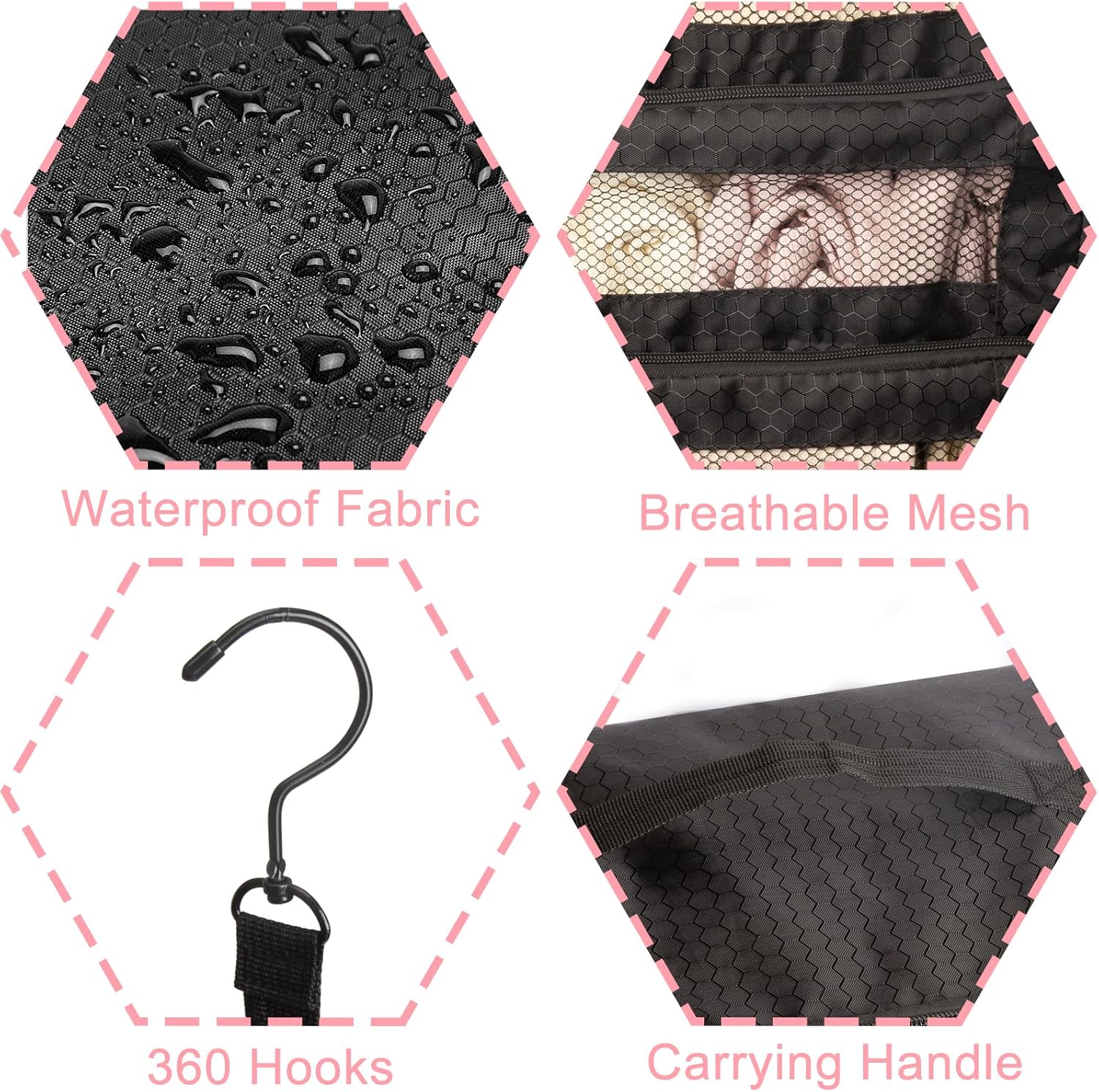 Hanging Travel Organizer, Carry-on Luggage Suitcase Organizer, Travel Essentials Portable Travel Shelves Packing Cube, Black,1 - Image 4