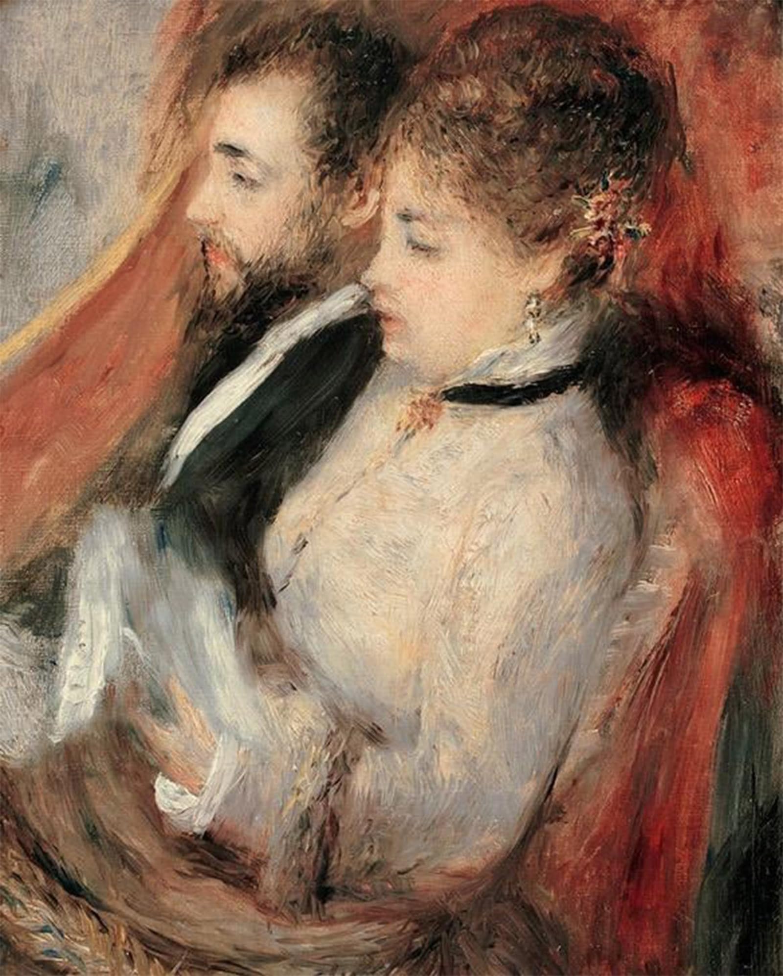 RZHRHJES Abstract Painting Poster Art Print Canvas Print Poster the Little Box by Pierre Auguste Renoir Landscape Canvas Painting for Office Decor 60x90cm