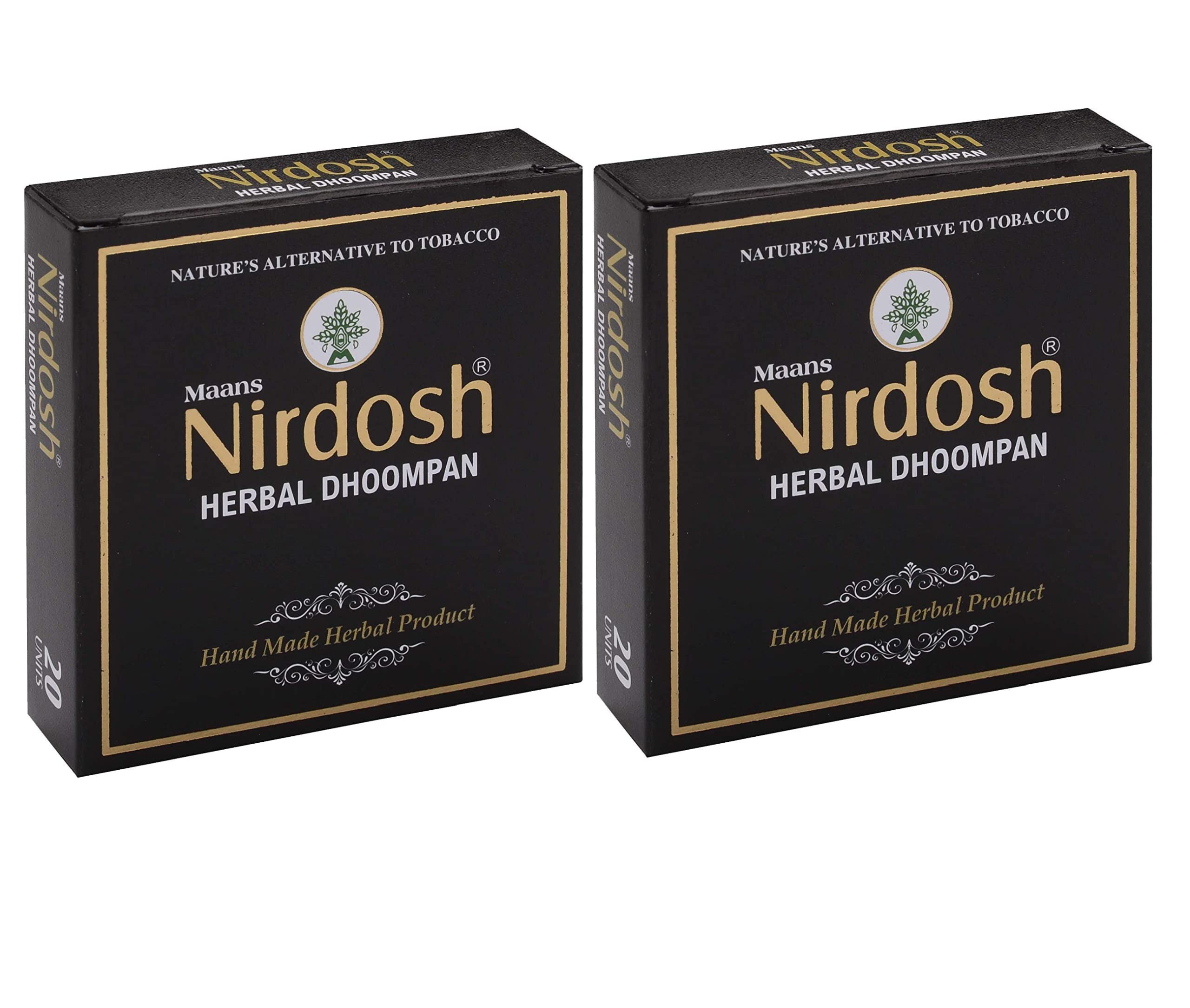 Livebasil Overseas Nirdosh 100% Natural Smoking Cessation With Natural Herbs Dhoompan without filter (Pack of 2)