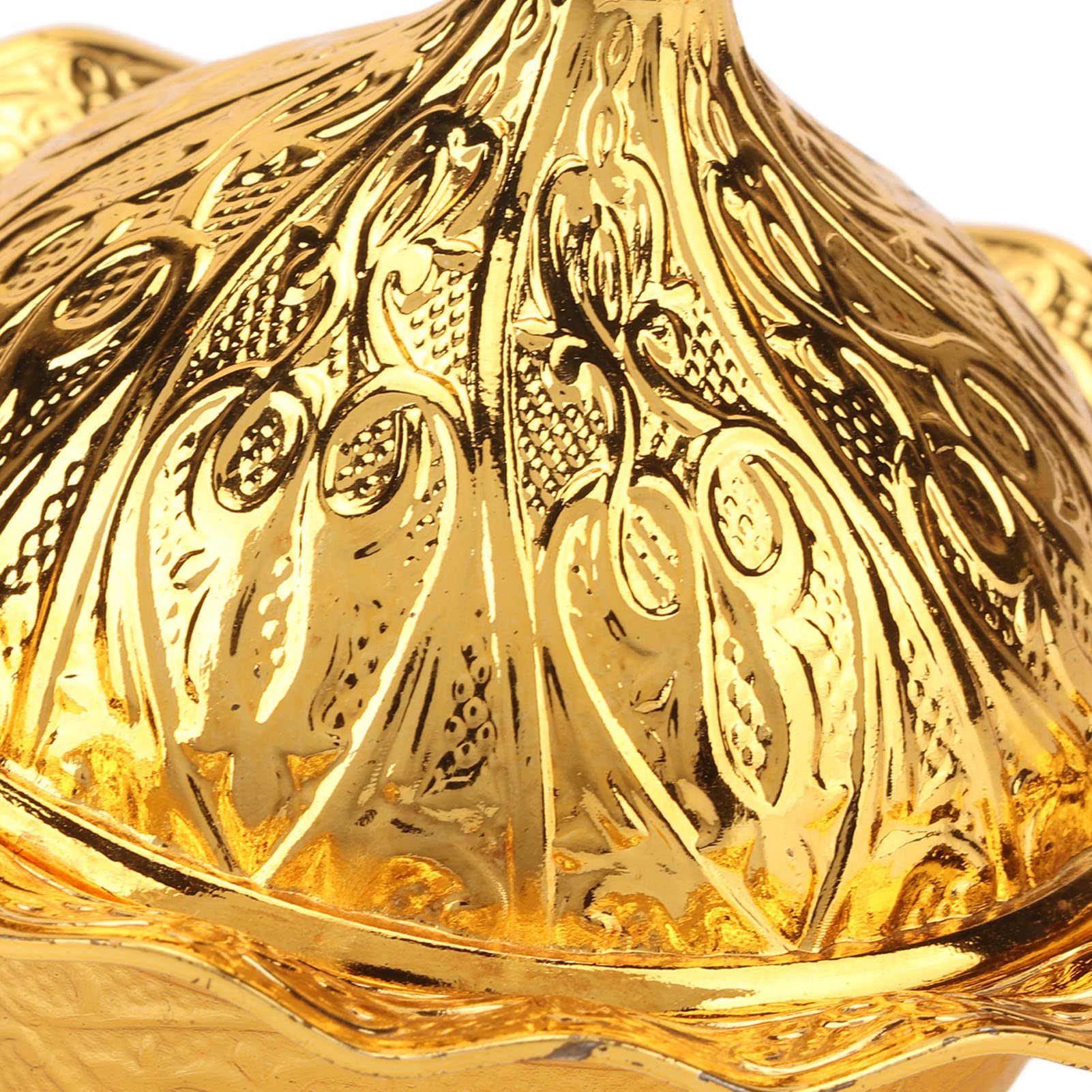Eujgoov Goldene Orientalische Zuckerdosen, Zuckerdose Bonbonglas mit Deckel für Hochzeit Party Dekorative Snacks
