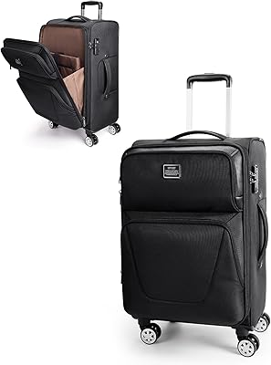 Sponsored Ad - LIGHT FLIGHT 24 Inch Luggage with Separate Laptop Compartment, Water-resistant Large Suitcase with Spinner ...