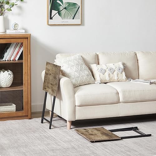 Miniatura 18 de VECELO Bandeja plegable de TV para comer, juego de 2, mesa portátil para cena/merienda con portavasos para sofá, sala de estar y espacio pequeño,