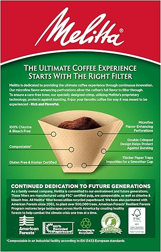 Miniatura 2 de Melitta 6244124 - Filtros de café de cono marrón natural 40 unidades CT