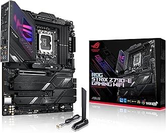 ASUS ROG Strix Z790-E Gaming WiFi 6E LGA 1700(Intel® 12th&13th Gen) ATX Gaming Motherboard(PCIe 5.0, DDR5,18+1 Power Stages,2.5 Gb LAN,Thunderbolt 4,5xM.2, 1xPCIe 5.0 M.2,Front Panel USB 3.2 Port)