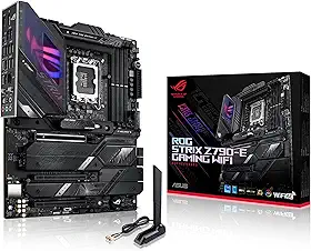 ASUS Placa mãe gamer ROG Strix Z790-E Gaming WiFi 6E LGA 1700 (Intel 14ª, 13ª e 12ª geração) (PCIe 5.0, DDR5, 18+1 estágios de energia, LAN de 2,5 GB, Thunderbolt 4, 5xM.2, 1xPCIe 5.0 M.2, porta USB
