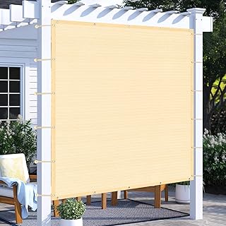 Amagenix Sun Shade Cloth Privacy Screen with Grommets, Pergola Replacement Shade Cover Canopy for Outdoor Patio Garden,12'...