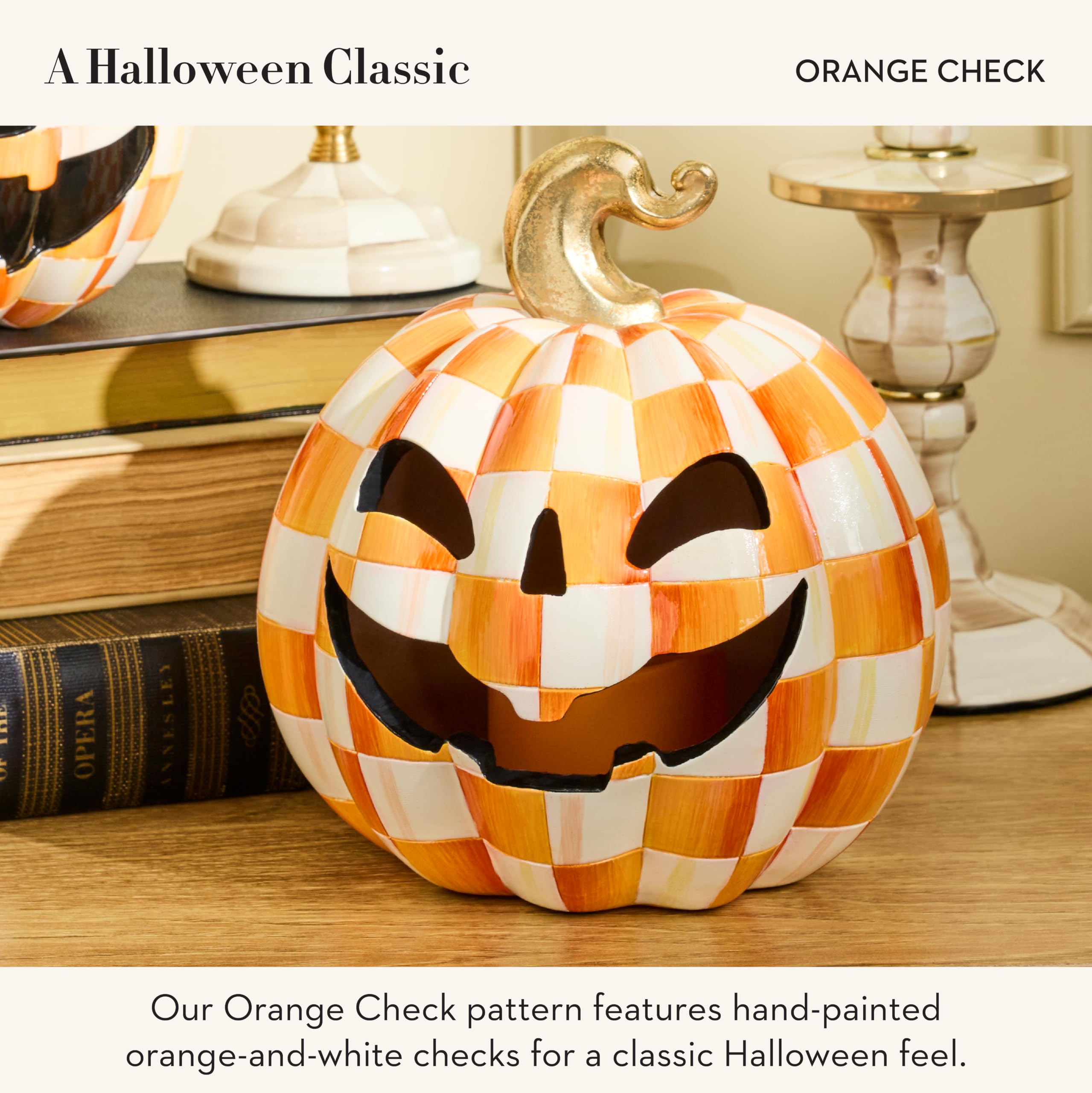マッキー様オーダー品　Halloween　まっかな秋 Amazon.com: MACKENZIE-CHILDS Illuminated Jack-O'-Lantern, Small