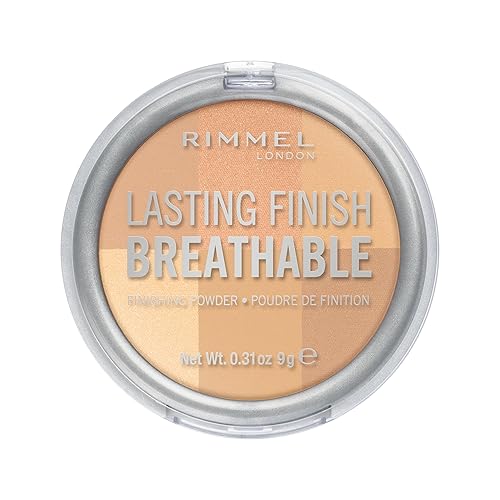 Rimmel London Lasting Finish 001 Ivory - Polvo de acabado transpirable, iluminador, ligero, seis tonos en uno, 0.31 onzas Amanecer,Deep,Marfil,Arena