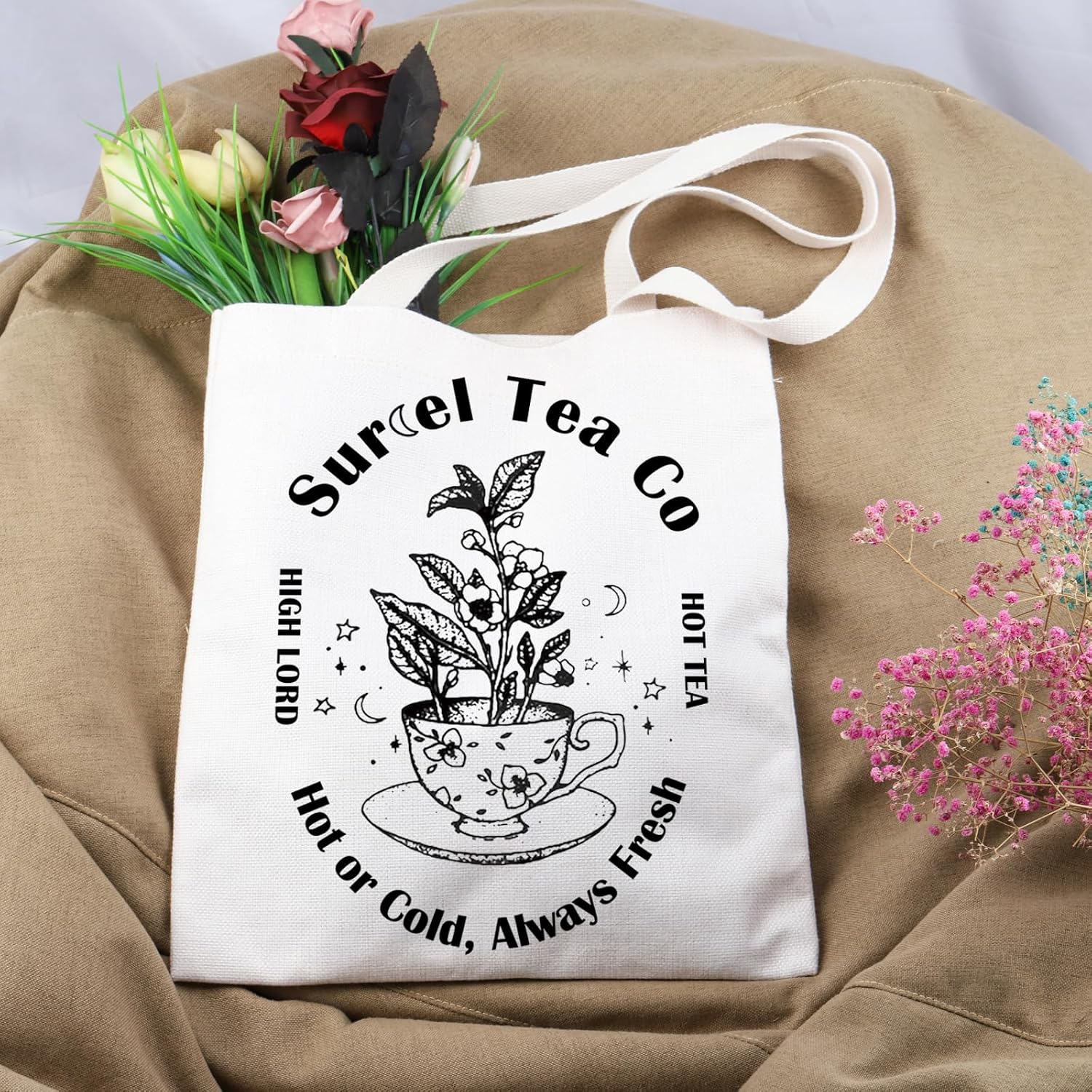 MAOFAED Fandom Bookish Gift Book Cover Bookish Gift For Book Lover Bookworm Merch（tea co tote） image 2