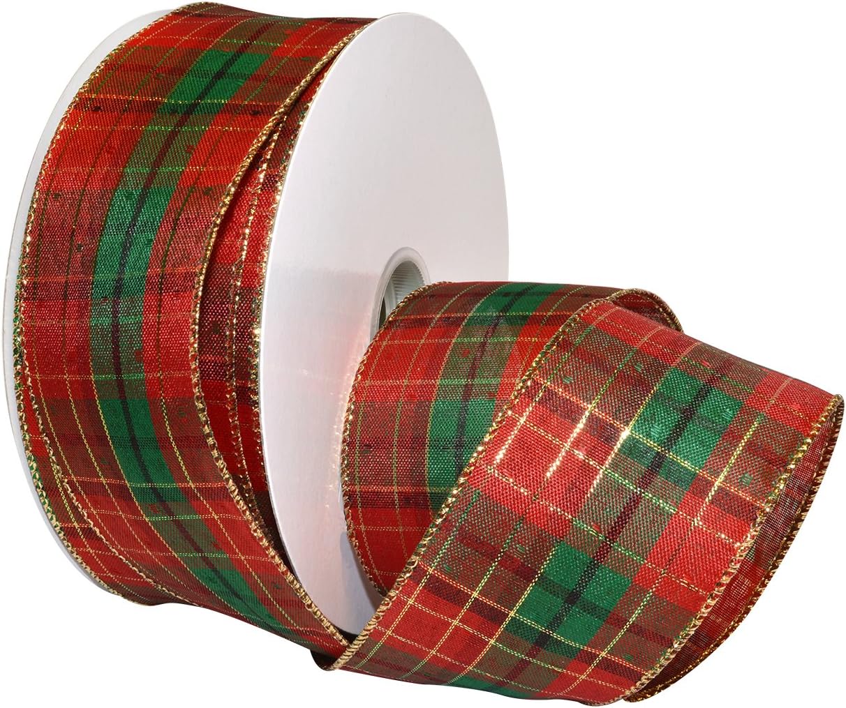 Morex Ribbon Grosgrain Stripes Ribbon, 1-1/2 By 20 Yd, Red