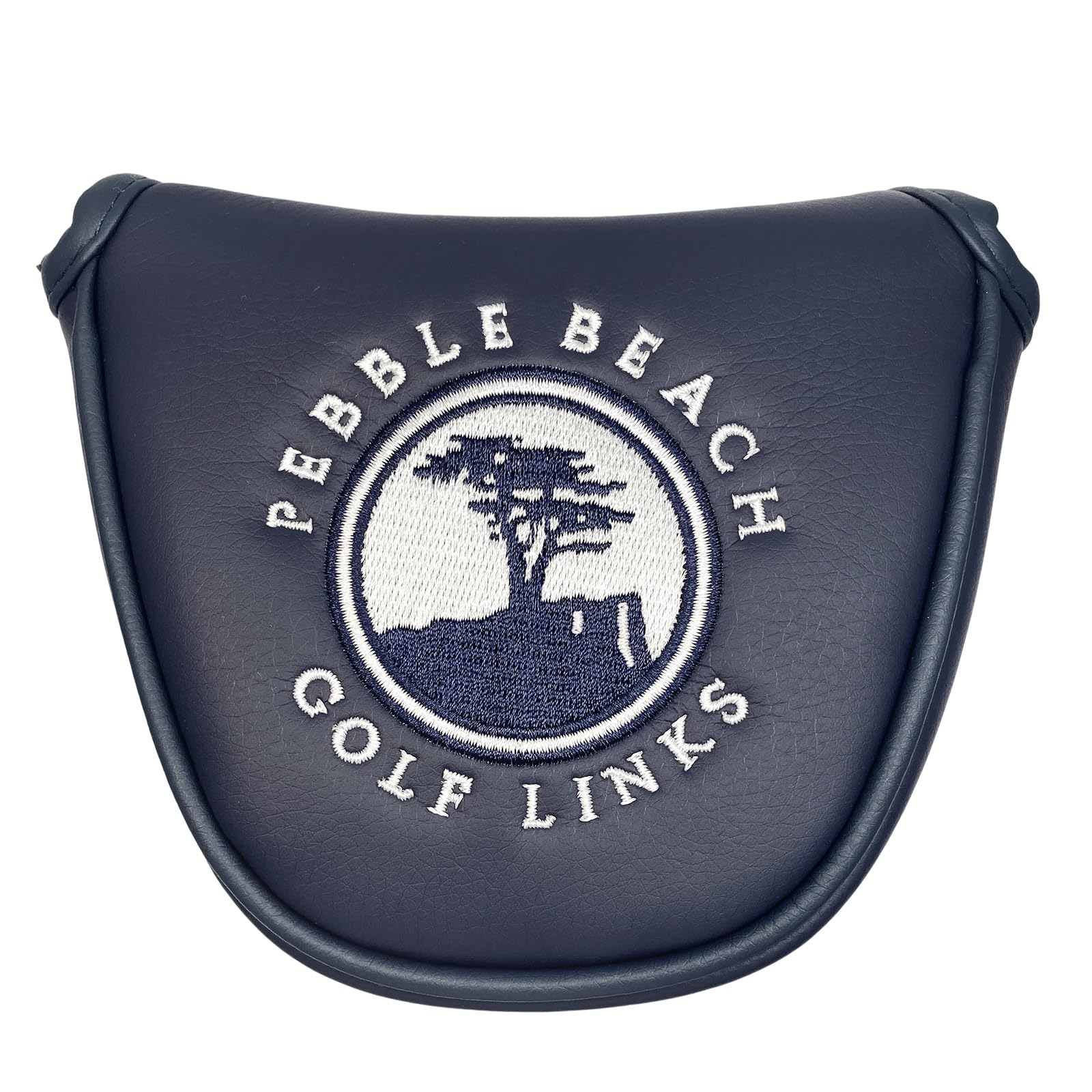 パターカバー ヘッドカバー オデッセイ 2ボールに対応 マレット用 マグネットタイプ 紺 白 赤 (紺)