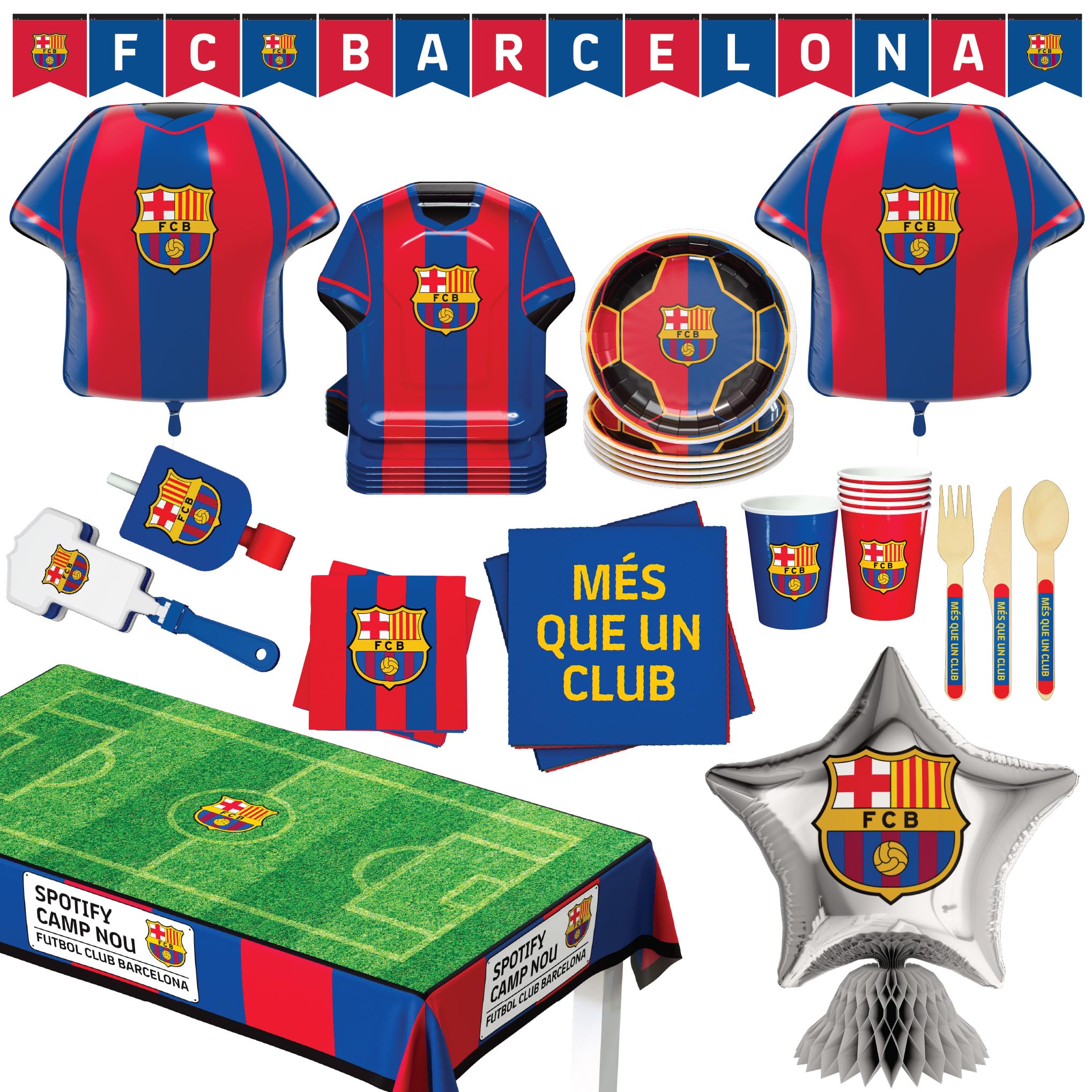 Amazon.com: Barcelona FC Official Party Supply Set, 77-Piece