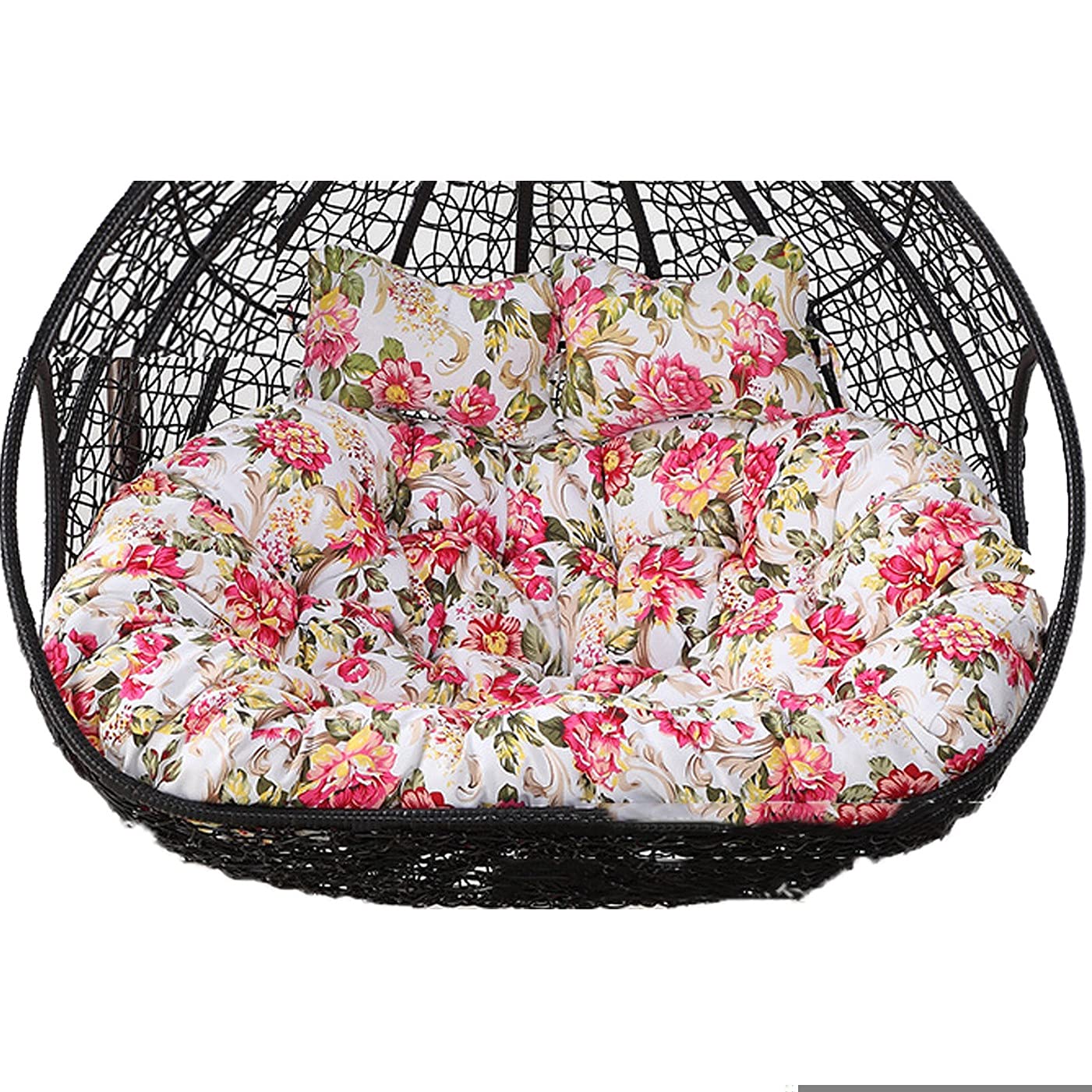 Coussin chaise œuf 2 places d'extérieur grand format et lavable