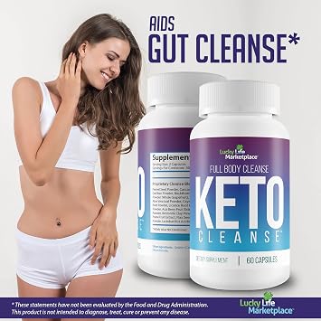 Keto Cleanse - Natural Full Body Cleanse with Probiotics - Aid Gut Cleanse to Support Improved Digestion, Regularity, Bloating Relief - Detox Cleanse for Men & Women - Promote Energy & Immune Health