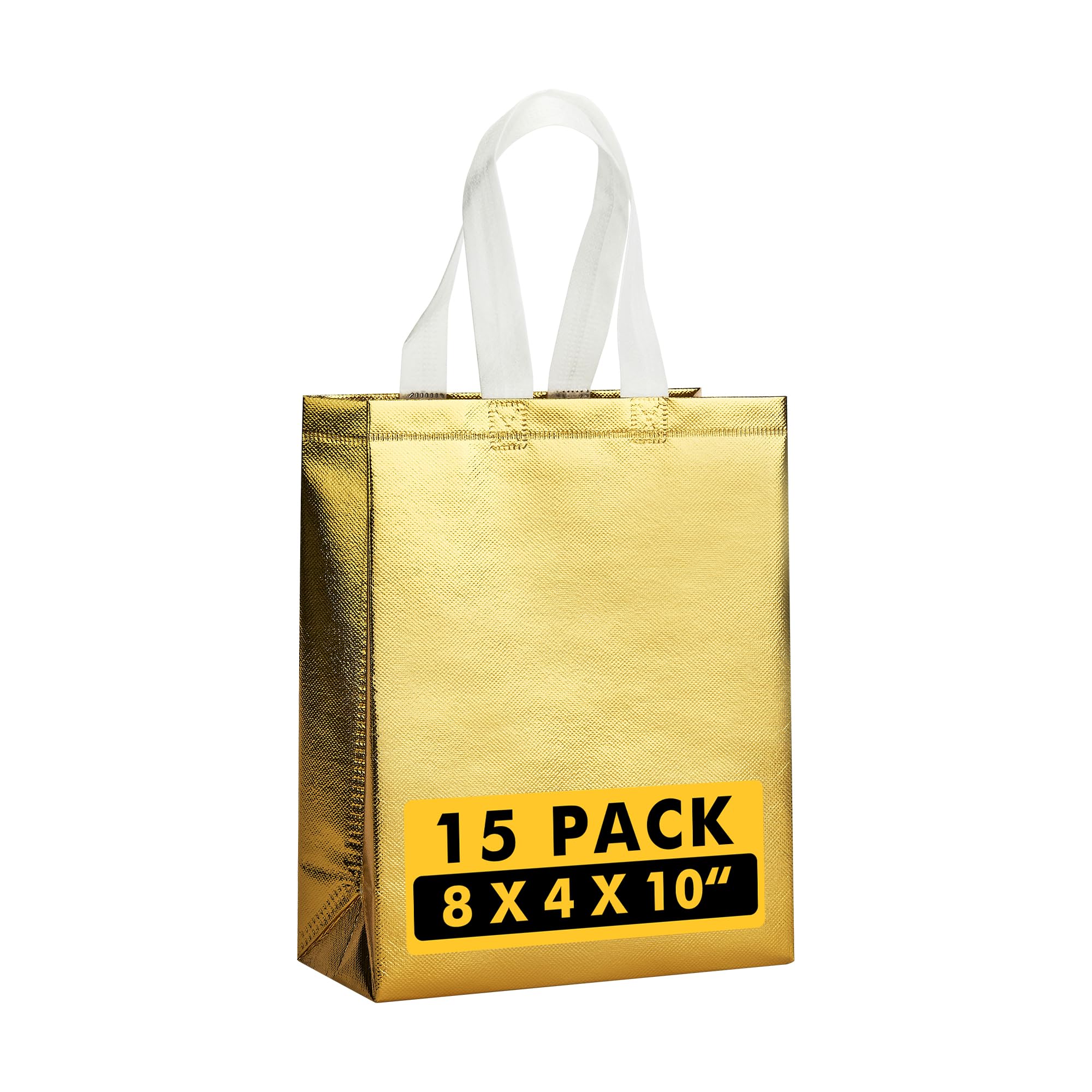 Photo 1 of RACETOP Reusable Gold Gift Bags (15 Pack)