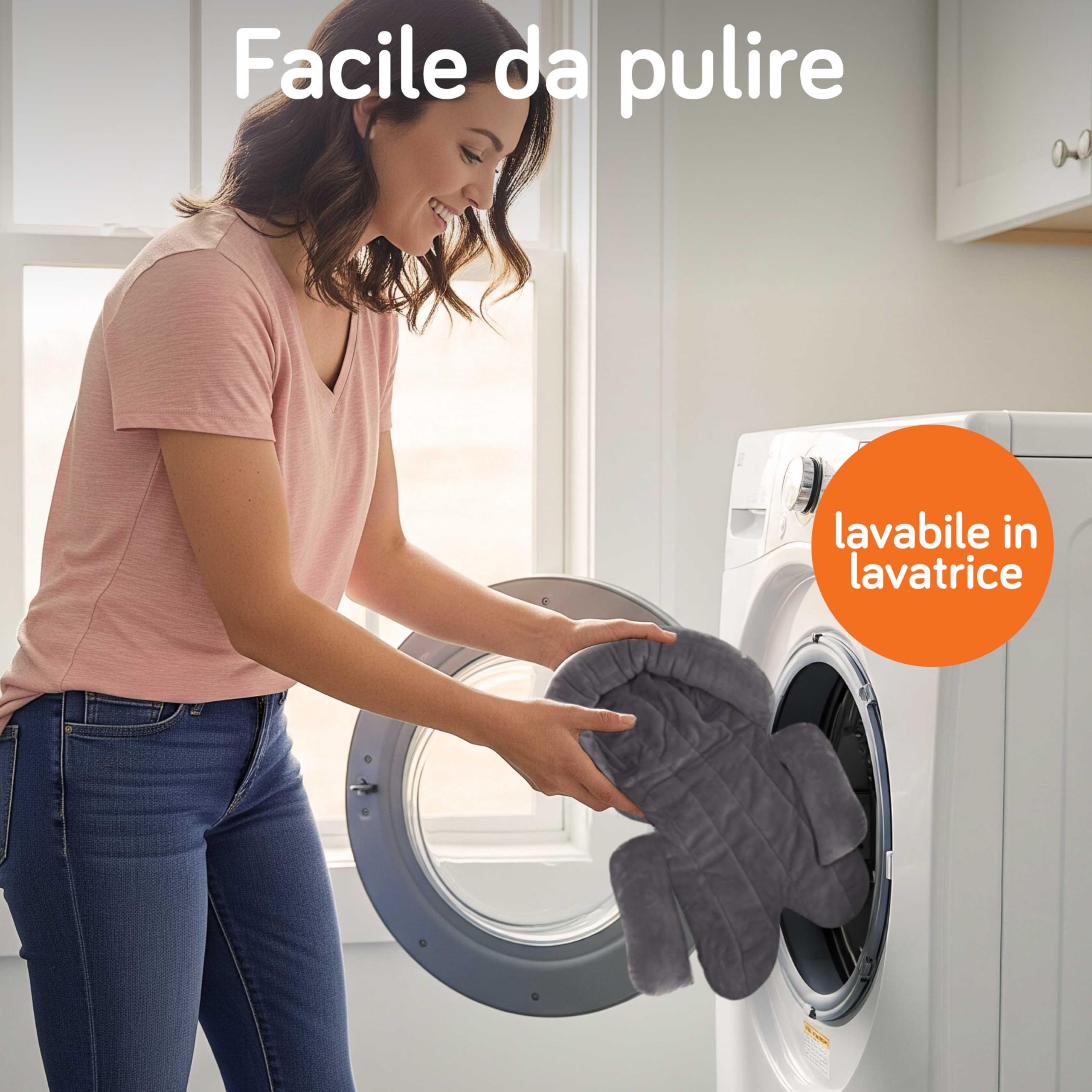 Baby Uma 2-in-1 Riduttore Ovetto Universale Neonato & Bebè (0-12 Mesi) - Riduttore Seggiolino Auto Ultra-morbido - Riduttore Passeggino & Supporto Testa Lavabile in Lavatrice