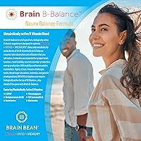Vista 5 de Brain B Balance: Multivitamínico metilado - Fórmula neurobalance del complejo B metilado - Metilfolato apoya el estado de ánimo.Mind.Memory - 60
