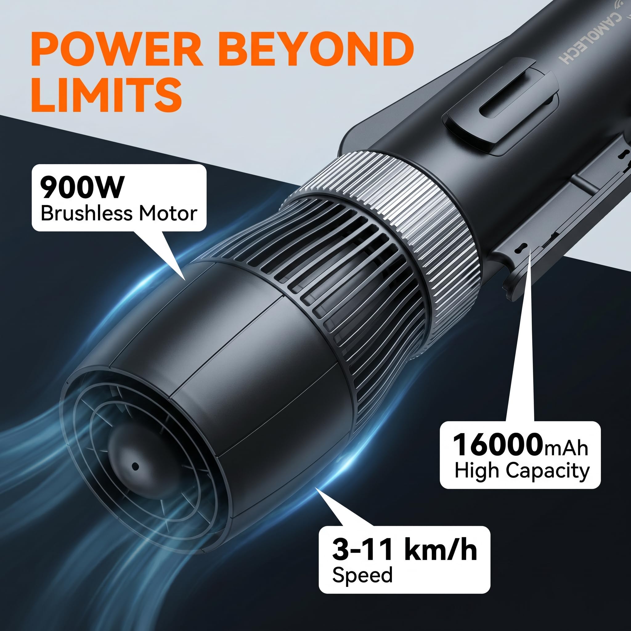 Skuter podwodny 900 W, elektryczny silnik SUP, ciąg 13,5 kg i 0,8-3,1 m/s, wymienna bateria 16000 mAh do nurkowania, snorkelingu, SUP, kajaka w oceanie, jeziorze, basenie