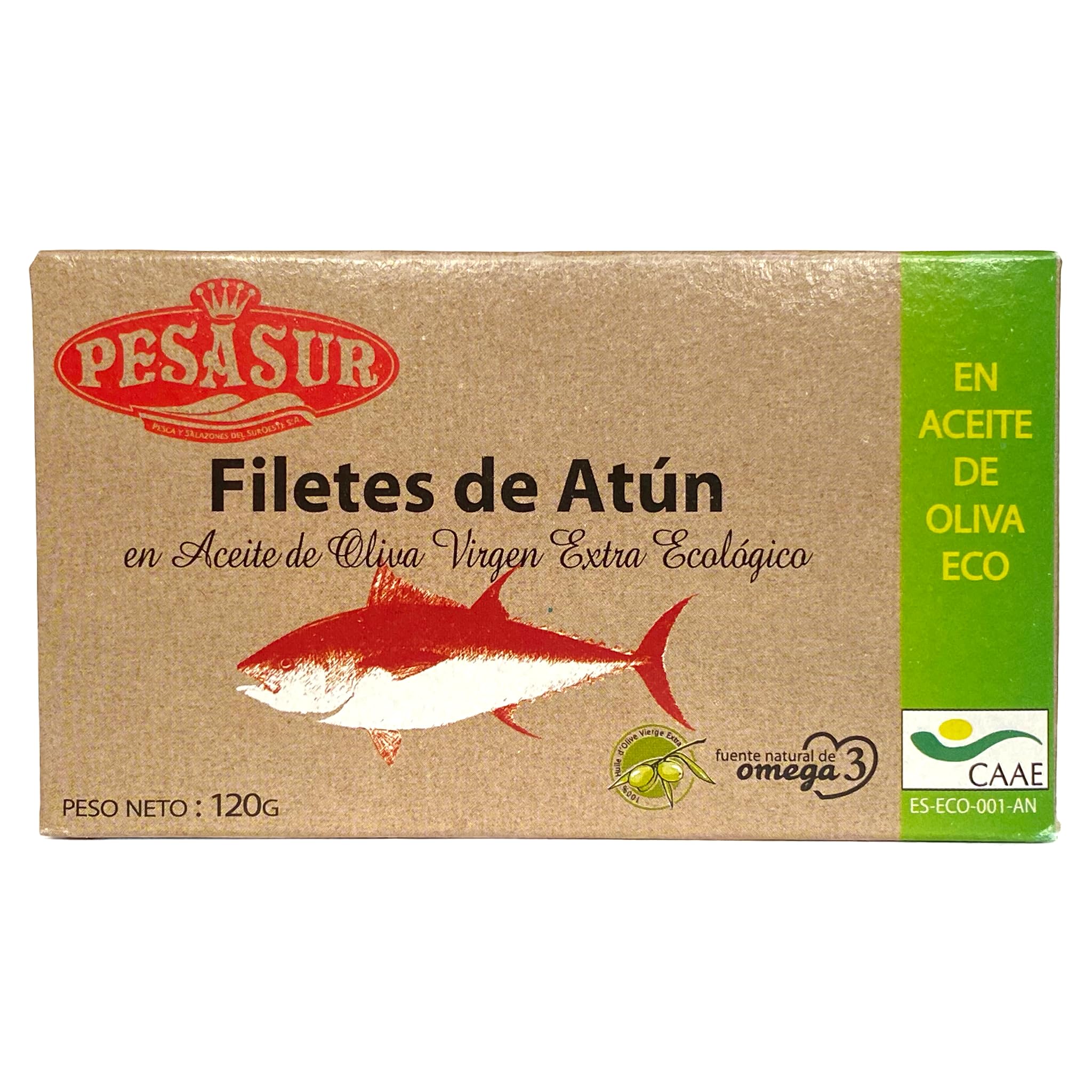 Soldimar Pesasur Tuna Fillets in Organic Extra Virgin Olive Oil 120g (Pack of 5)