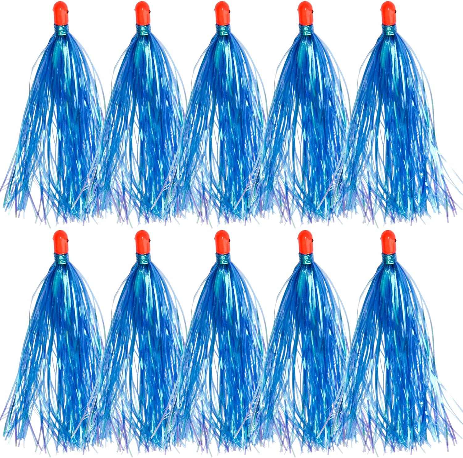 Mylar Flash Teaser Tail Fishing Teasers Jig Head Saltwater