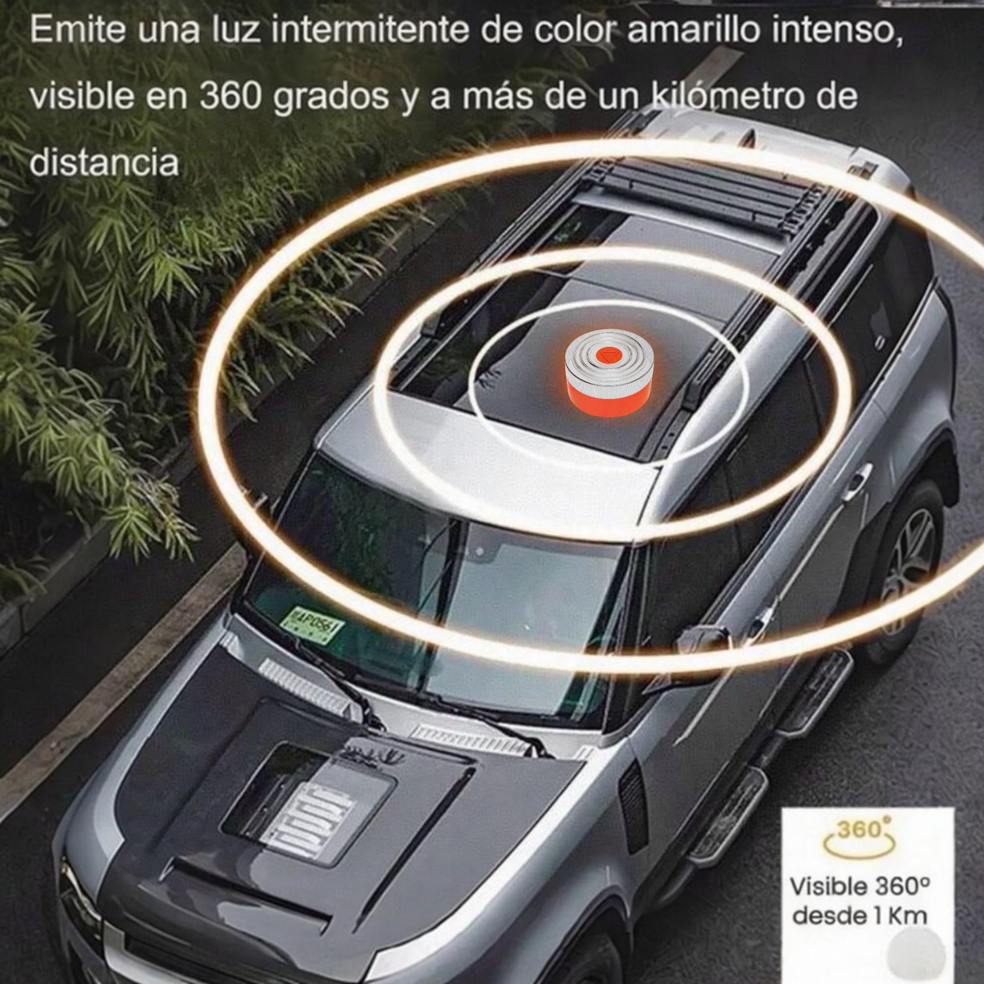 Baliza V16 de Emergencia DGT 3.0, Conectada con Geolocalización, Homologada, IP54, Visibilidad 1km, Datos hasta 2038, Blanco (LUZ-V16-GLEKO-2 PCS.)