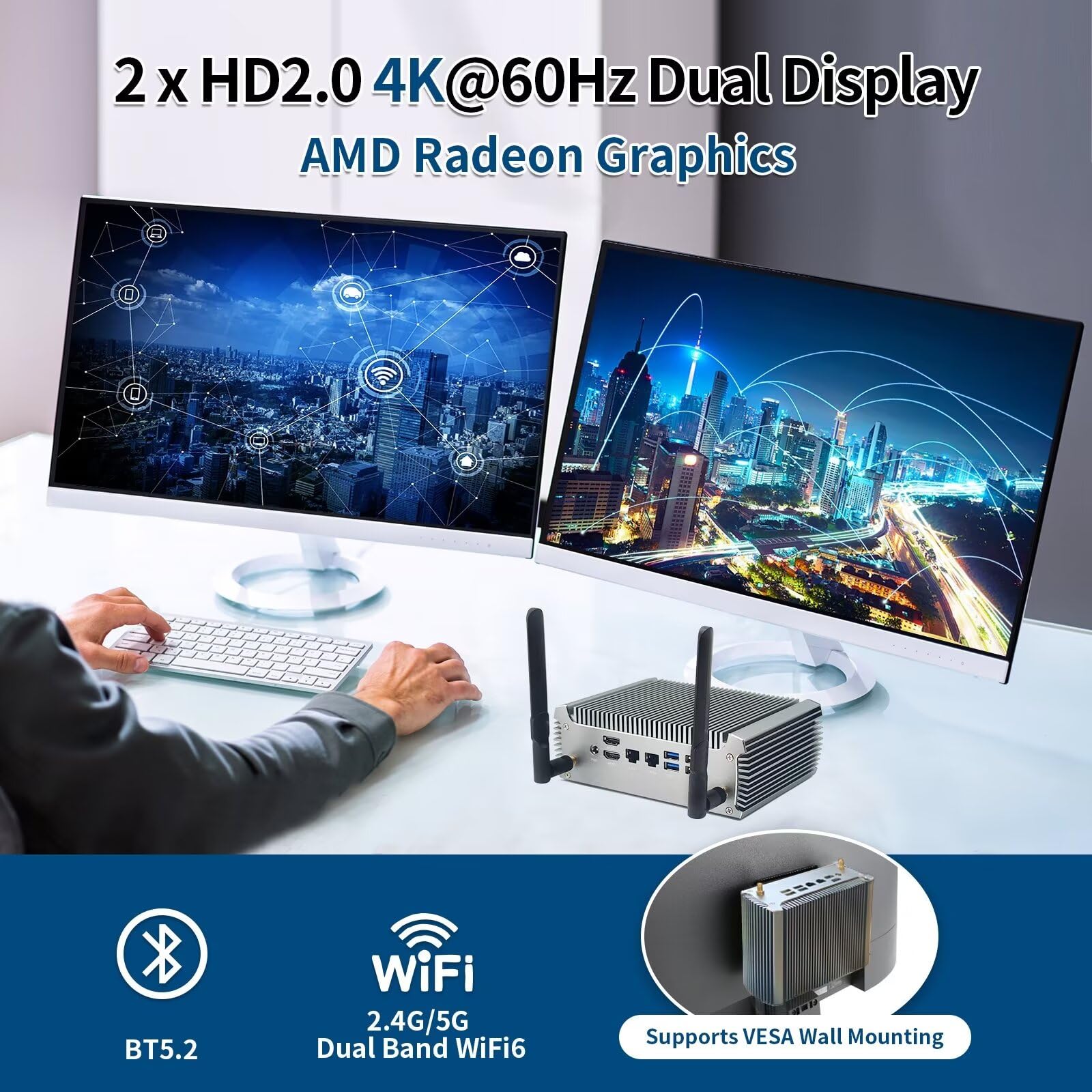 Amazon.co.jp: AIOPCWA ミニPC 小型 パソコン Mini PC ファンレス