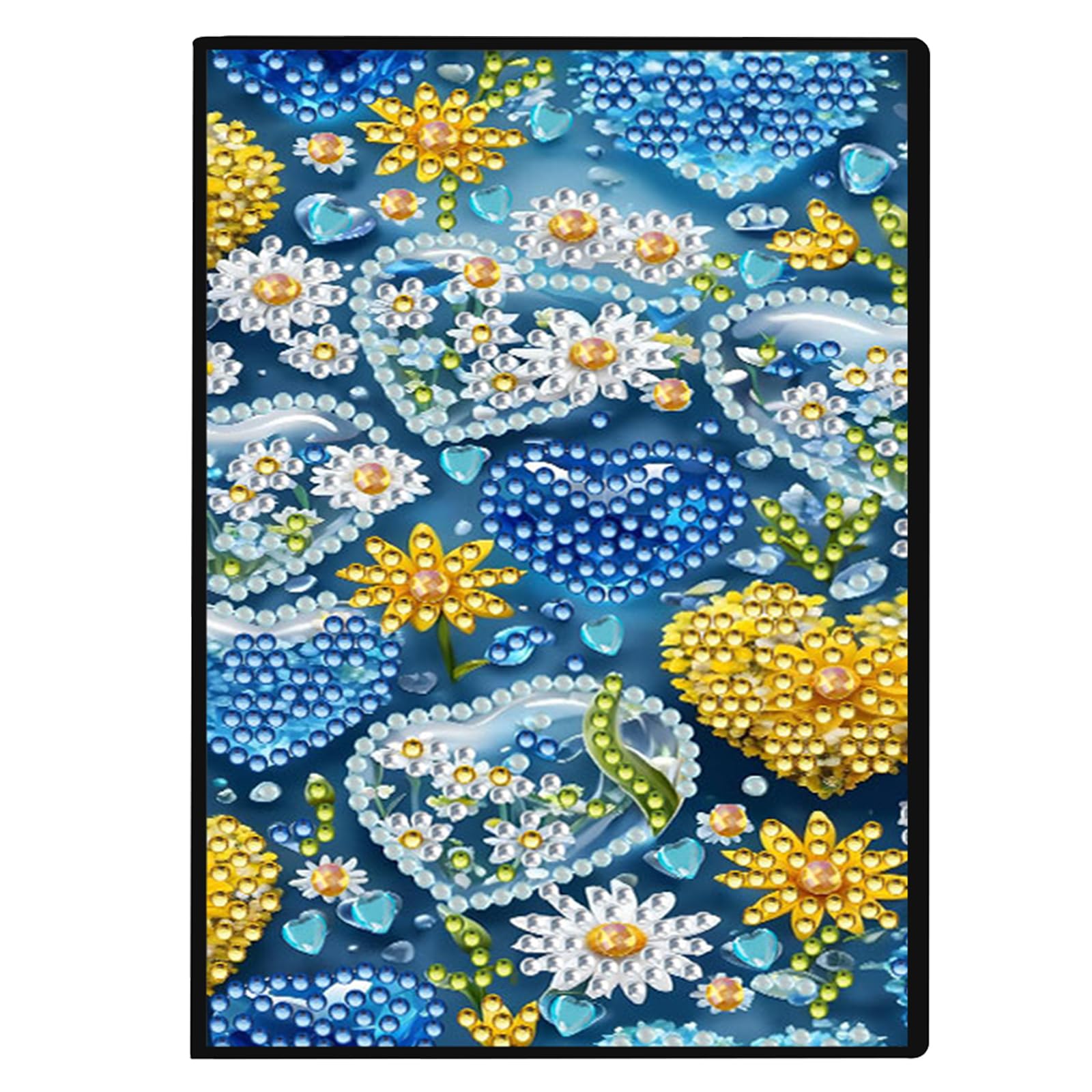 Diamond Art Kits for Adults Teens, Heart Diamond Art Painting Journals Notebooks, DIY 5D Gem Dots Art Crafts for Beginners, Teenagers' Birthdays, Graduation, Christmas Gifts with Tools