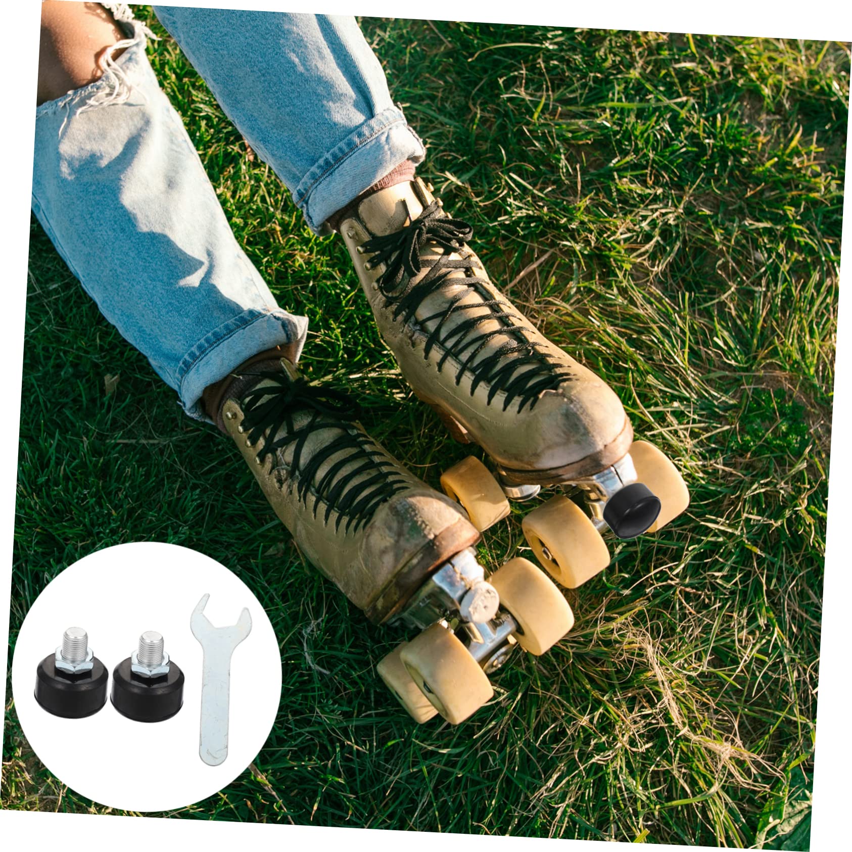 Toyvian Freins pour Patins à roulettes Adulte Noir Roller Quad Rollers Quad Roller Shoes snowskate tête de Frein de Patinage Frein de Sport de Patinage Caoutchouc Black