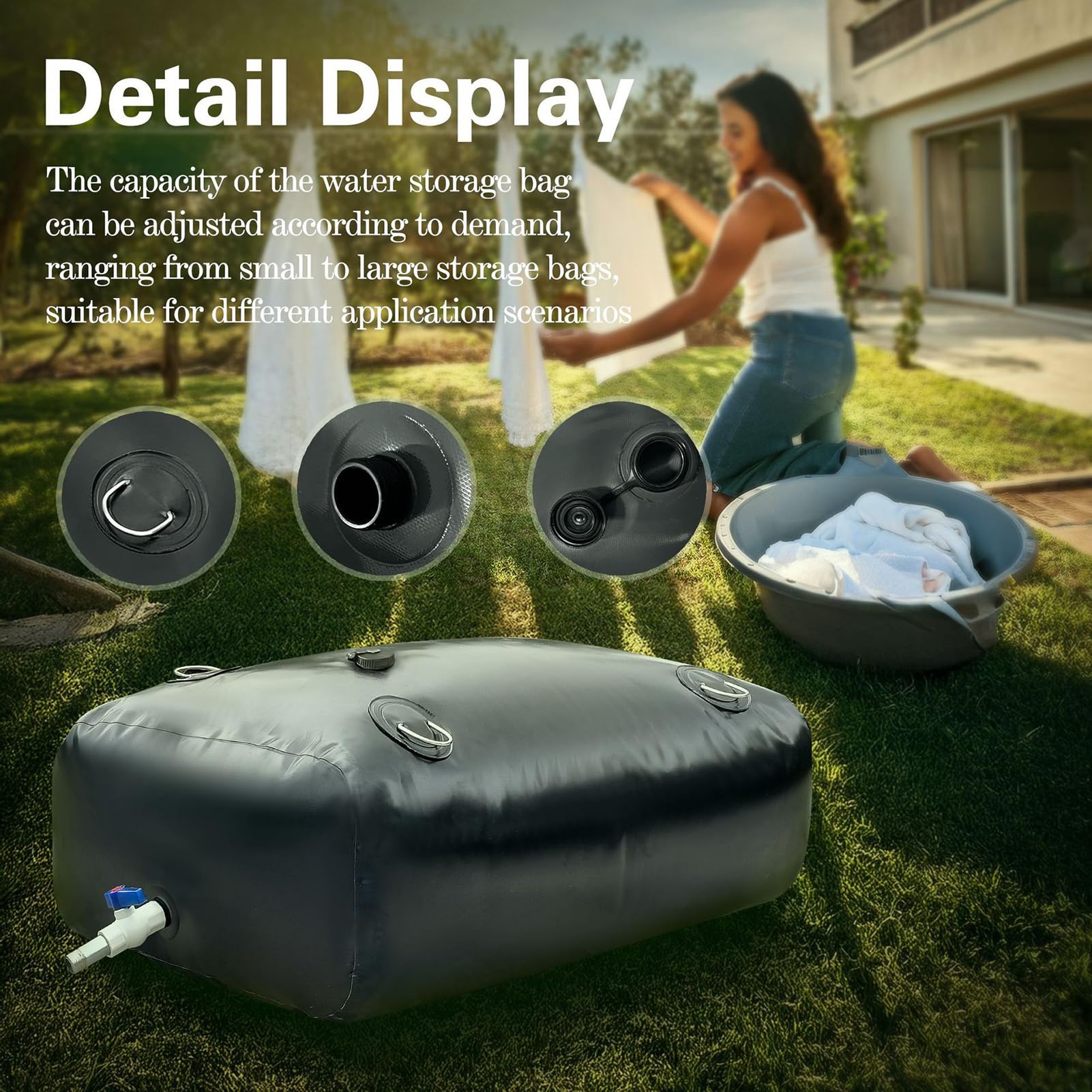 Depósito para agua plegable 110L Depósito Plegable Portátil