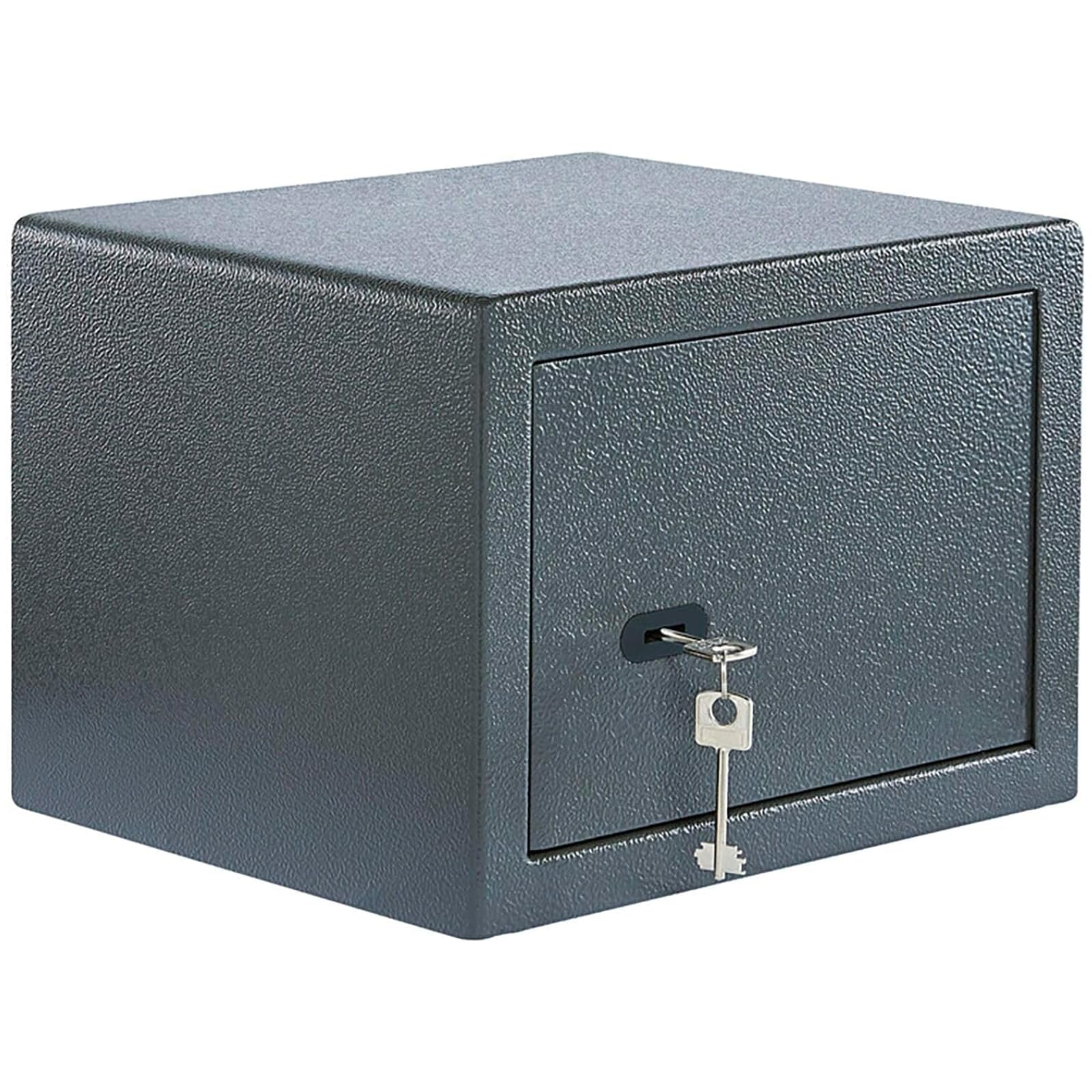 BURG-WÄCHTER - Caja fuerte para muebles con llave, incluye estante, fijación a la pared y al suelo, 20,6 L, 12,7 kg, Pure Safe PS 120 K, antracita