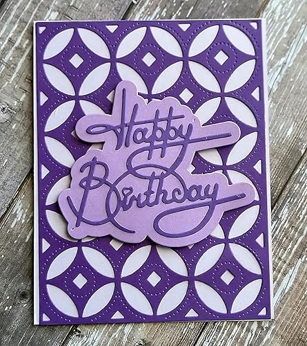 Miniatura 1 de Troquel de corte de metal con palabras de feliz cumpleaños para álbumes de recortes para hacer tarjetas, plantillas de troqueles de corte de metal,