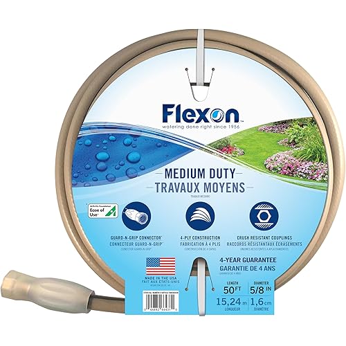 Flexon FAW5850 All Weather Medium Duty Garden Hose, 5/8-inch x 50-feet
