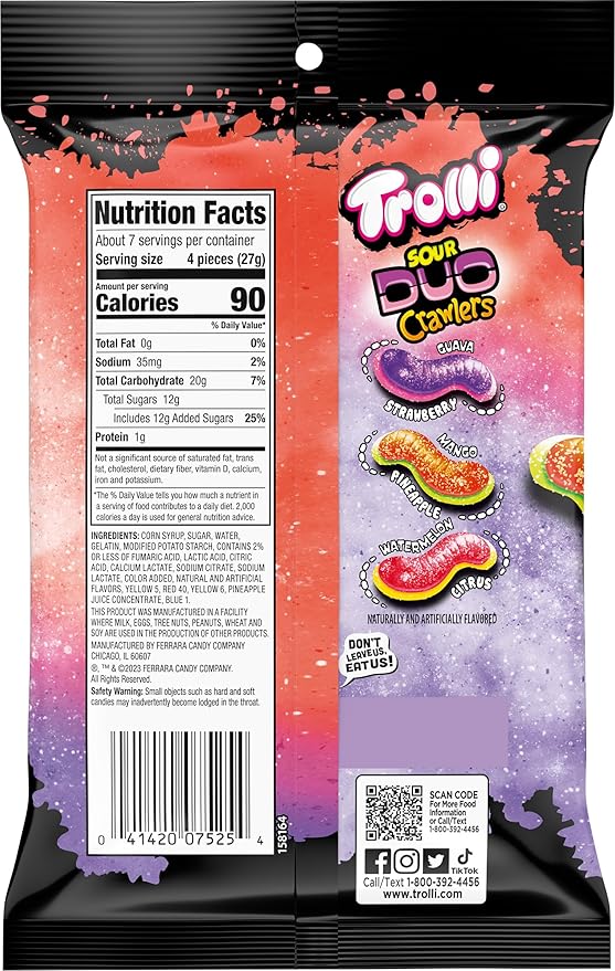 Trolli Sour Brite Duo Crawlers Caramelo 6.3 oz miniatura 2