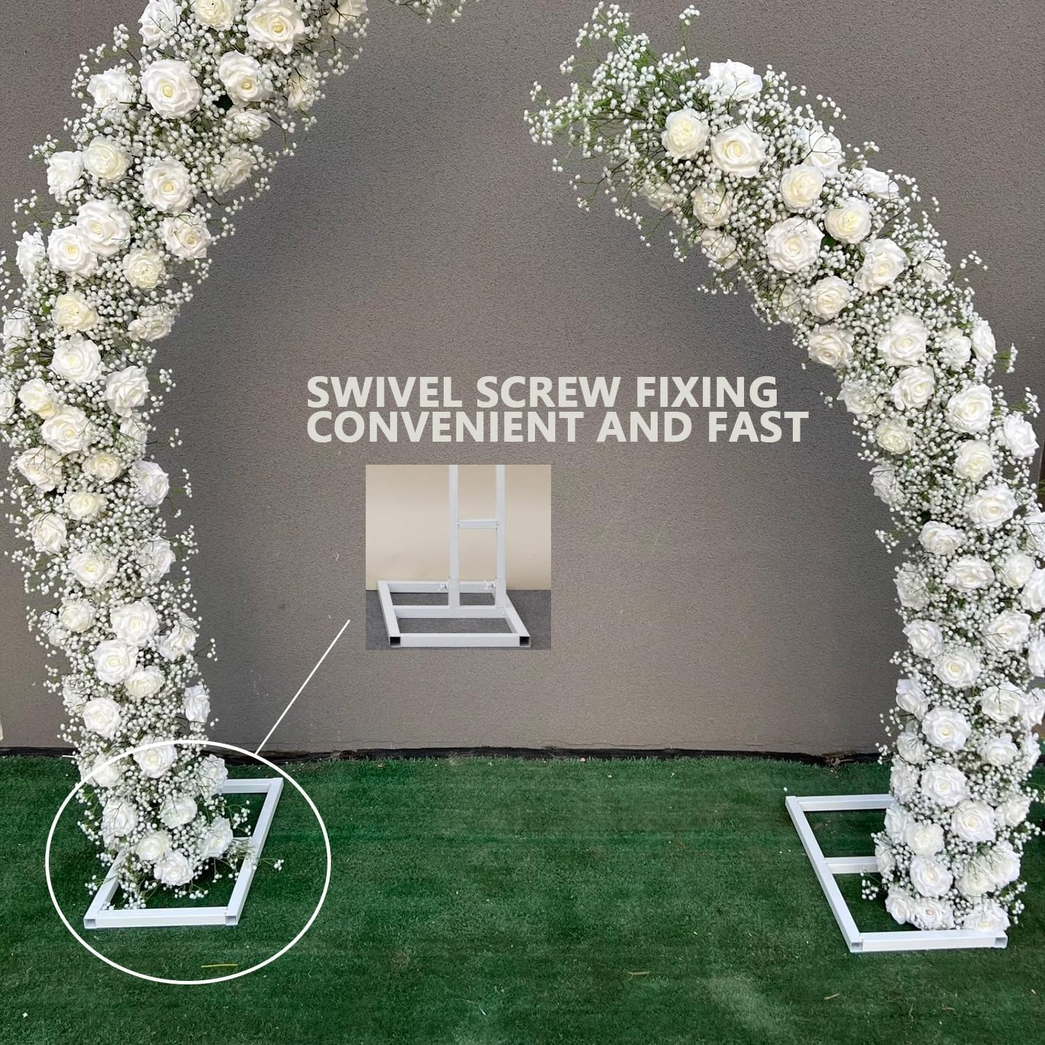 Metalowy łuk ślubny, Stojak Na łuk ślubny, Metalowe łuki ślubne Na Ceremonię, Urodziny, Wesele, Baby Shower I Uroczystość, Zakrzywione Górne Tło łuku Kwiatowego