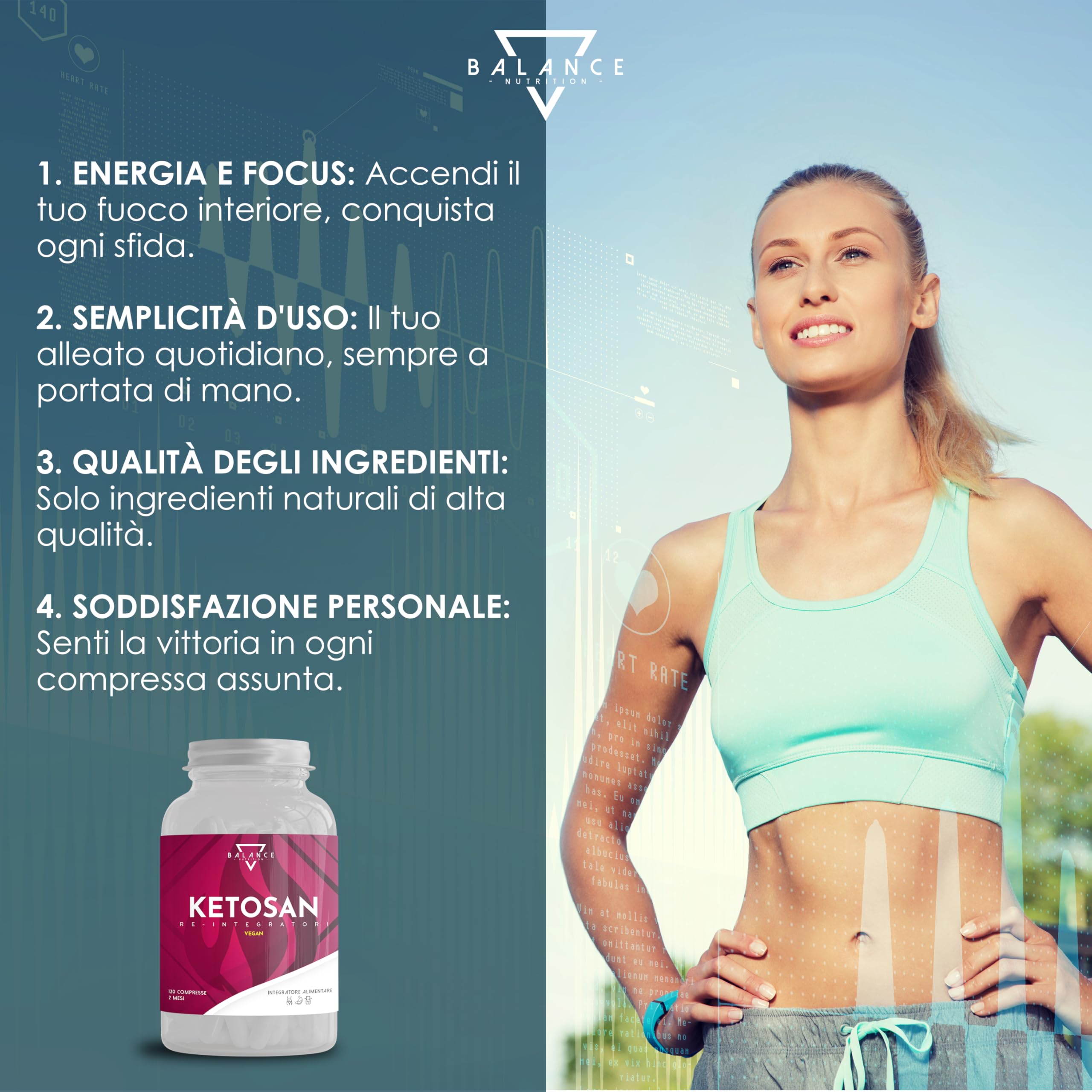 Ketosan® (PROGRAMMA ALIMENTARE INCLUSO) – Integratore Alimentare Multicomponente | 120 Compresse a Base di Estratti Vegetali | Tè Verde, Orthosiphon, Garcinia Cambogia, Piperina | 100% Vegan