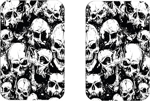 Kustom Cycle Parts Enchufe para orificio de antena con patrón de calavera. Se adapta a Harley Touring 2006 a 2023+. Road Glide, Street Glide, Road