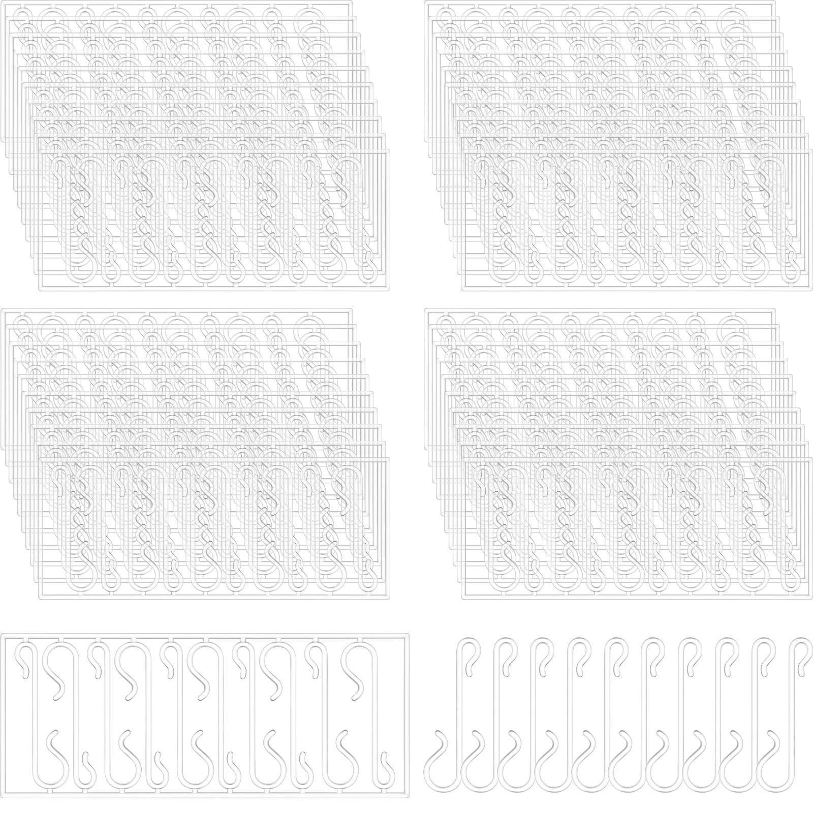 Jetec Christmas Tree Hooks Christmas Ornament Hangers Weatherproof Plastic Hooks Transparent Accessories Home Decoration, Party Supplies for Tree