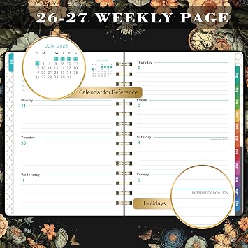 2026-2027 Planner - Academic Planner 2026-2027, July 2026 - June 2027, 6.4 x 8.5, Weekly and Monthly with Tabs, Back Pocket + Thick Paper - Butterfly