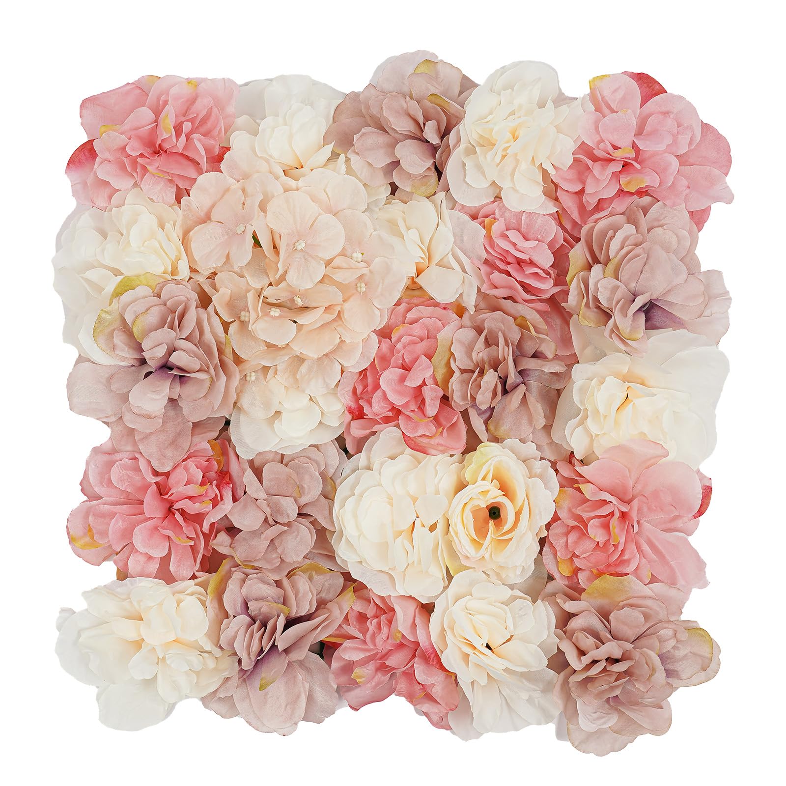 Blumenwand Hintergrund12 Stück künstliche Blumenwand 38 × 38 m kunstvoll gestaltete Blumenwandpaneele Hochzeiten Verlobungen Jubiläumsfeiern Dahlien Rosen (Herbstfarbene)